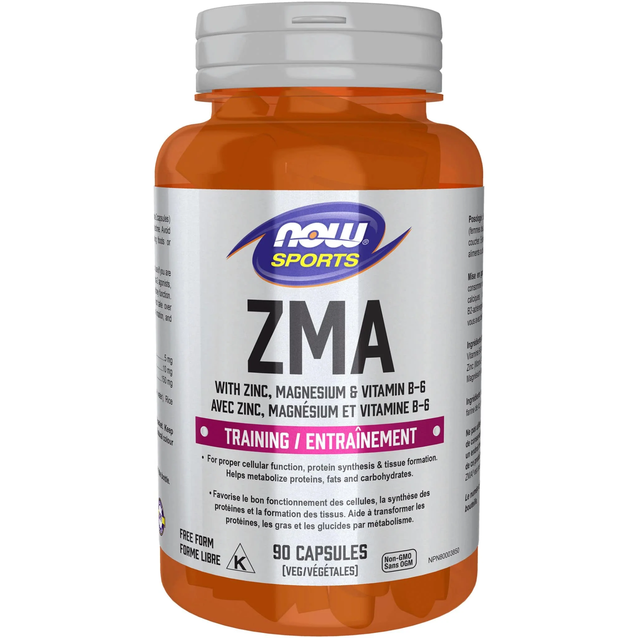 NOW ZMA (800mg) with Zinc, Magnesium & Vitamin B6, 90 Capsules - Image 2