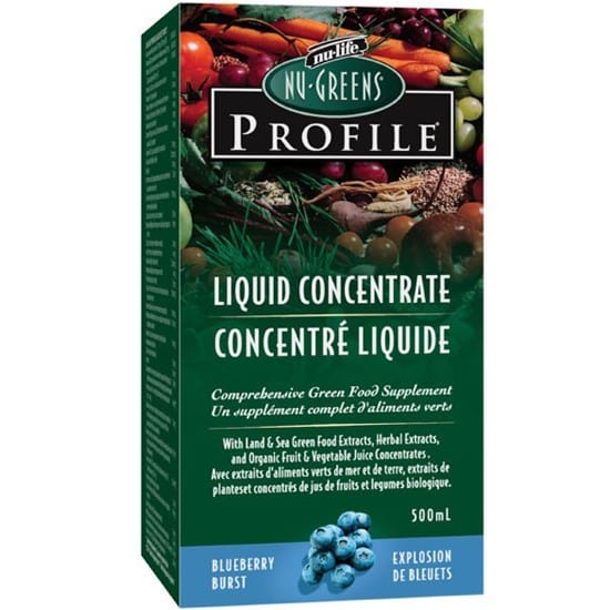 Nu-Life Nu-Greens Profile Liquid Greens Food Concentrate Supplement, 500ml