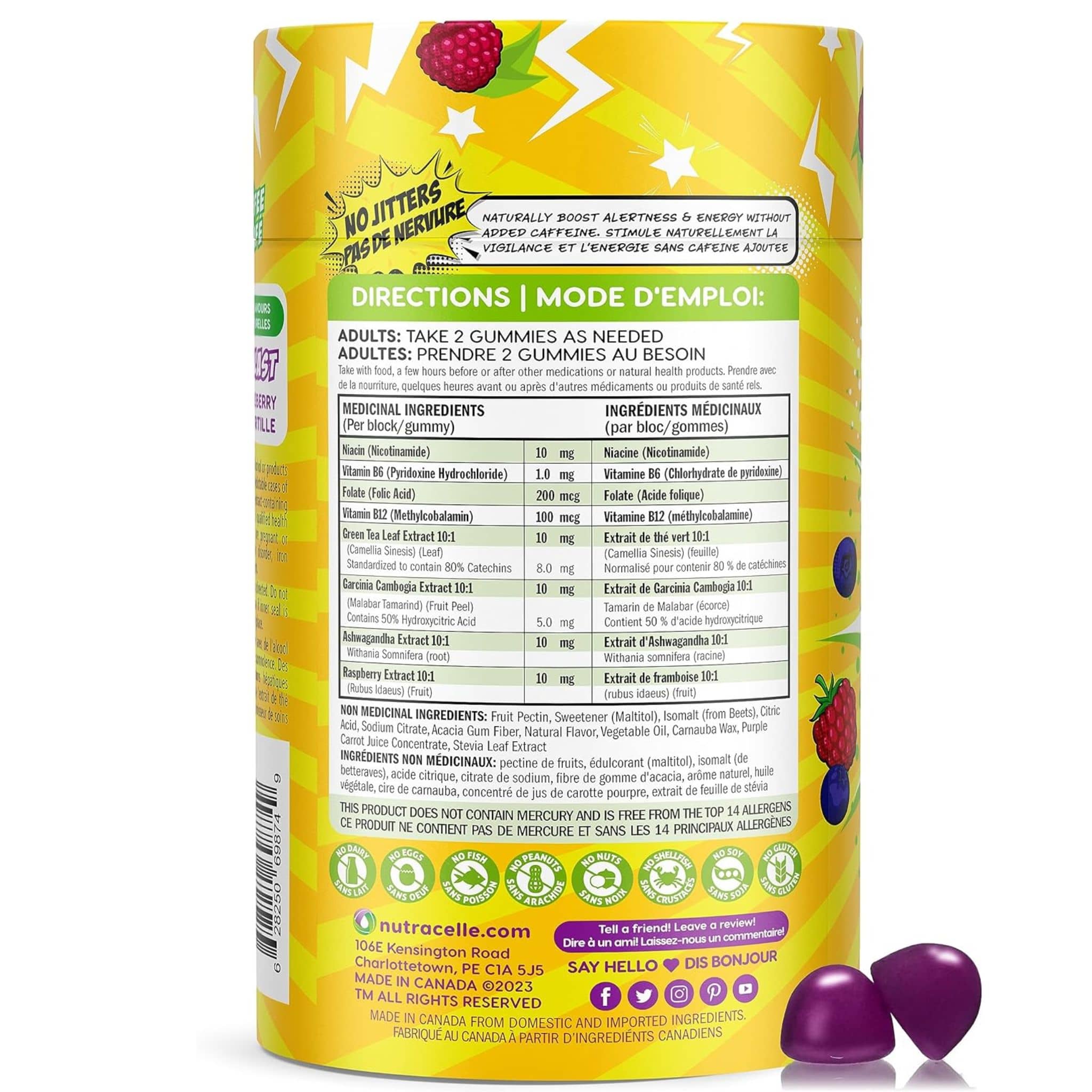 Nutramin Energy Boost Vitamin Gummies, 90 Vegan Gummies - Image 2