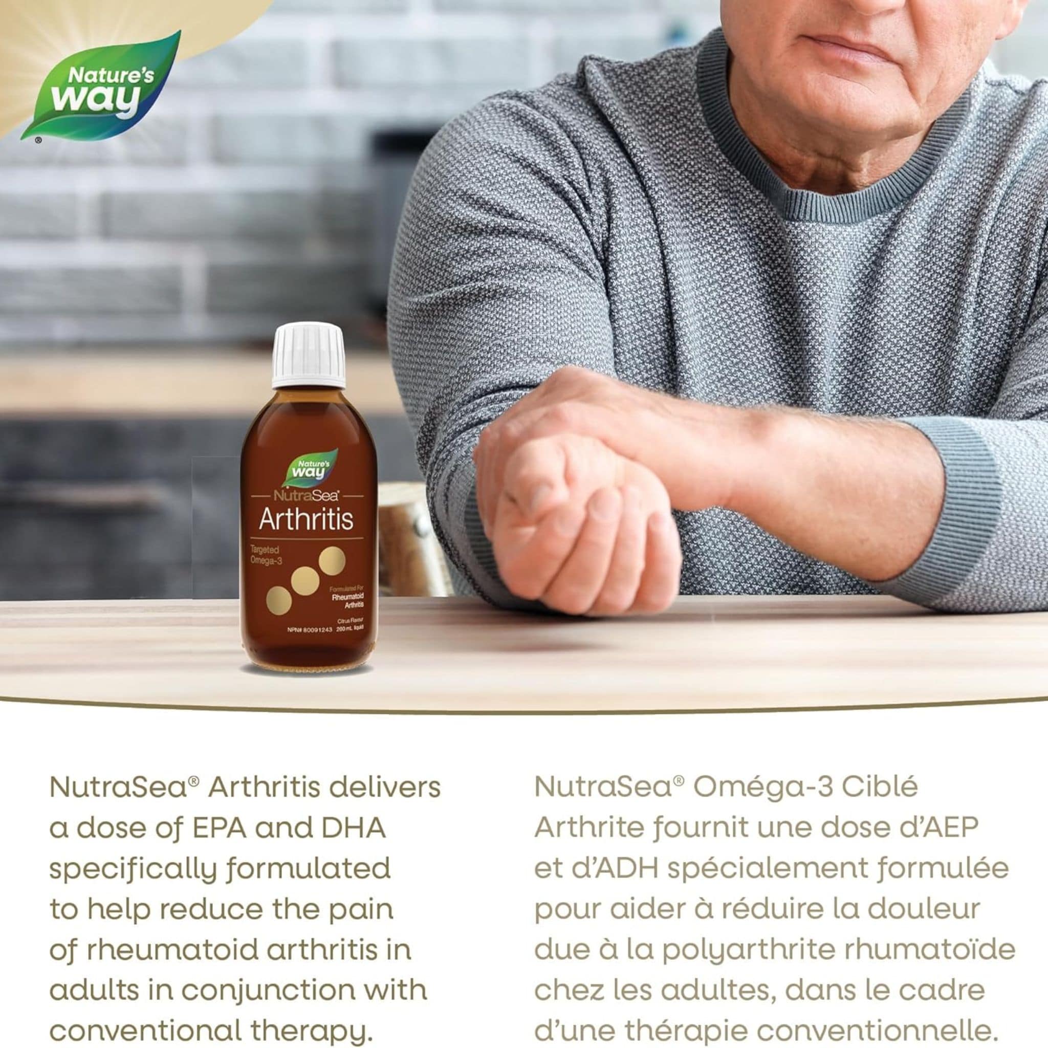 NutraSea Arthritis Targeted Omega-3 Liquid (Citrus Flavour), 200ml - Image 5