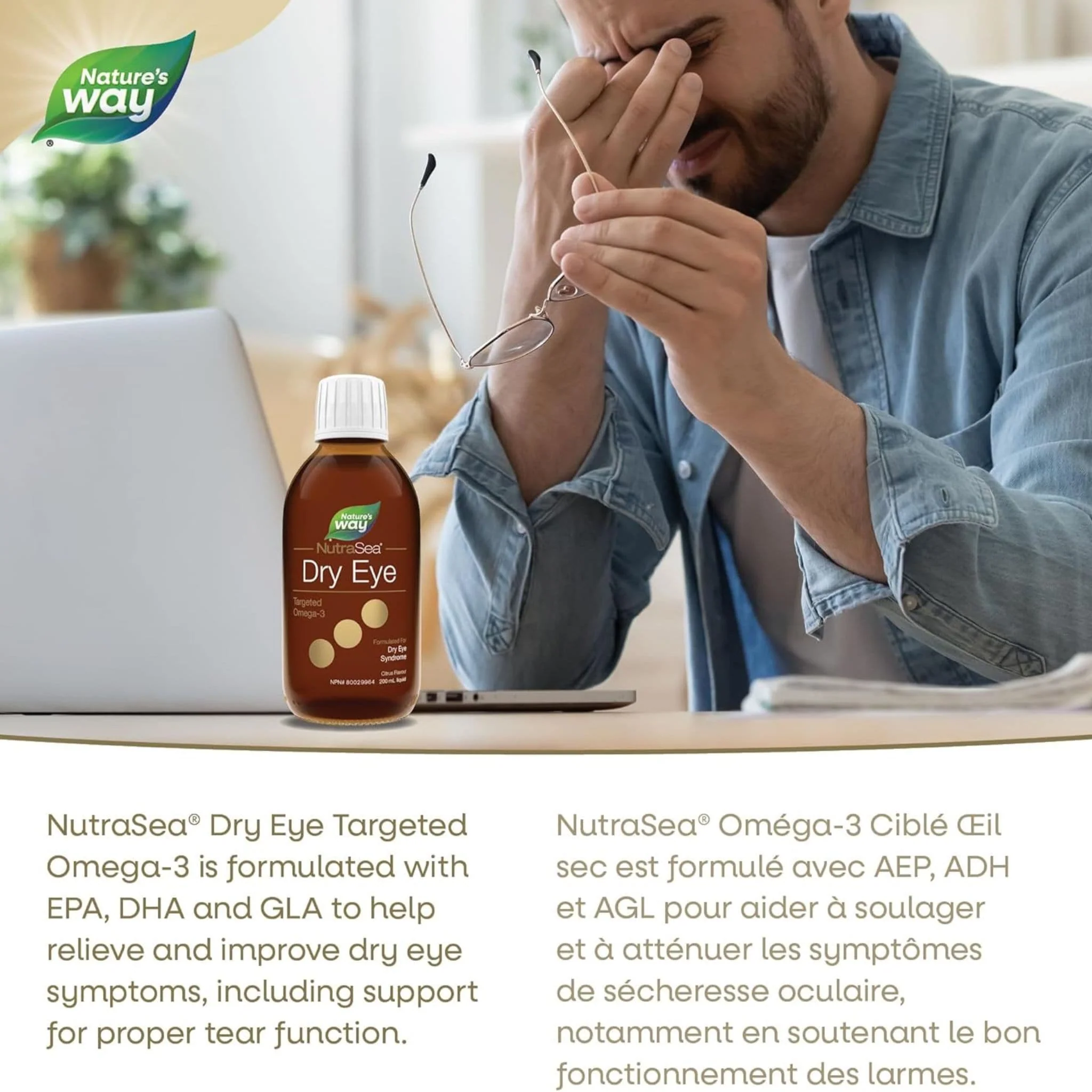 NutraSea Dry Eye Targeted Omega-3 (EPA, DHA, GLA), 200ml (New!) - Image 5