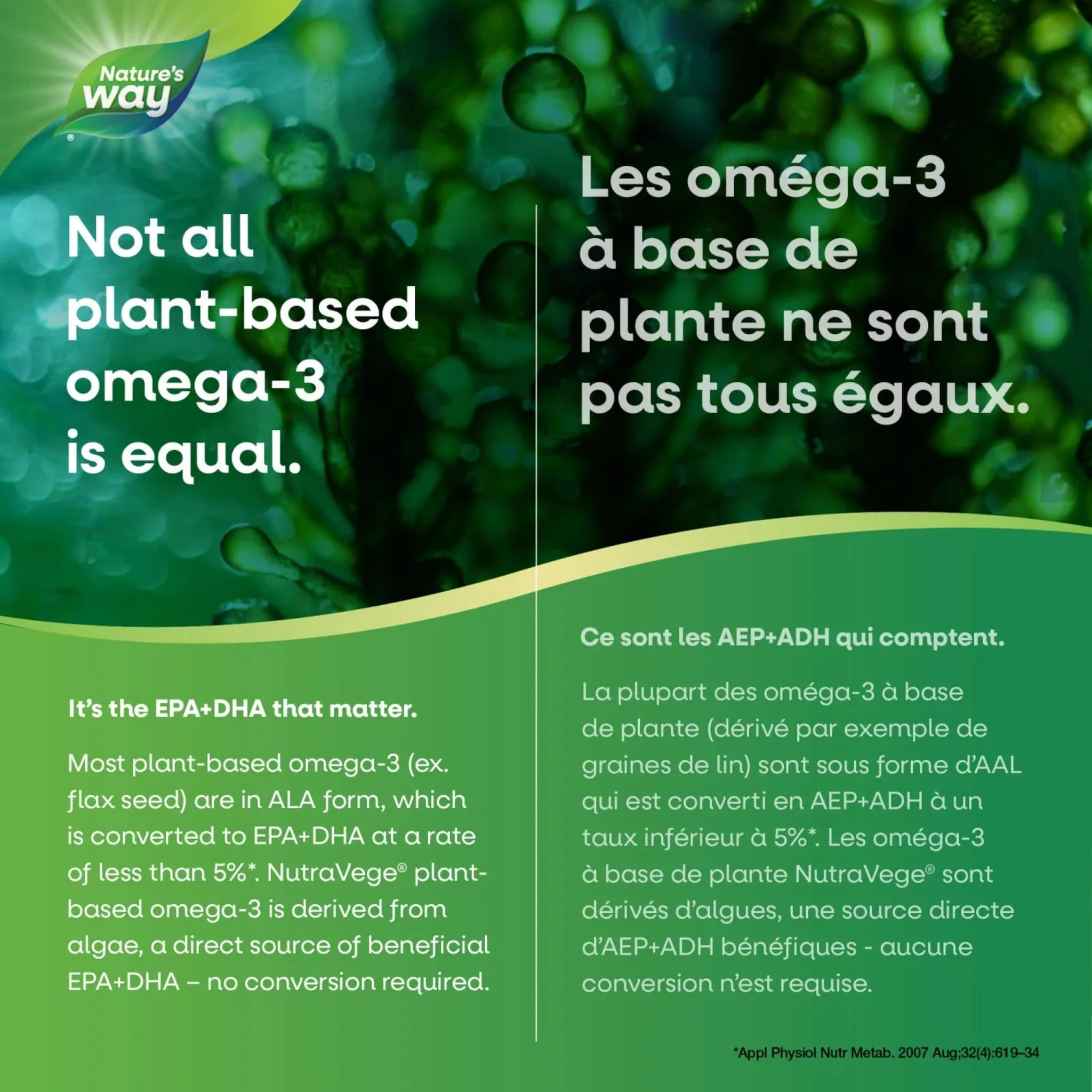 NutraSea NutraVege Omega-3 +D, 30 Softgels - Image 3