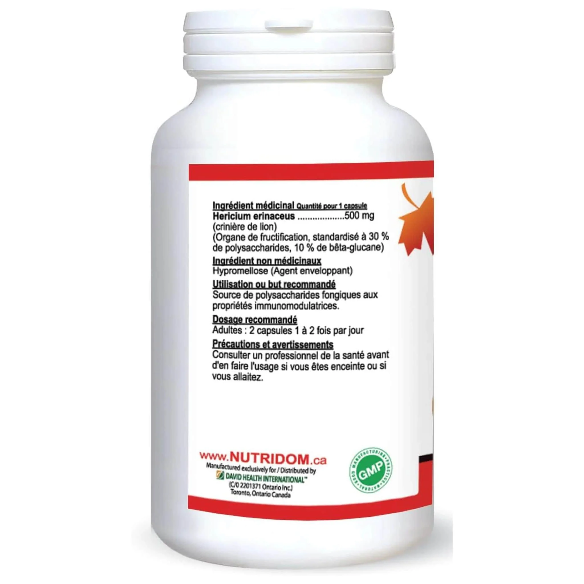 Nutridom Lion's Mane Mushroom, 120 Vegetable Capsules - Image 3