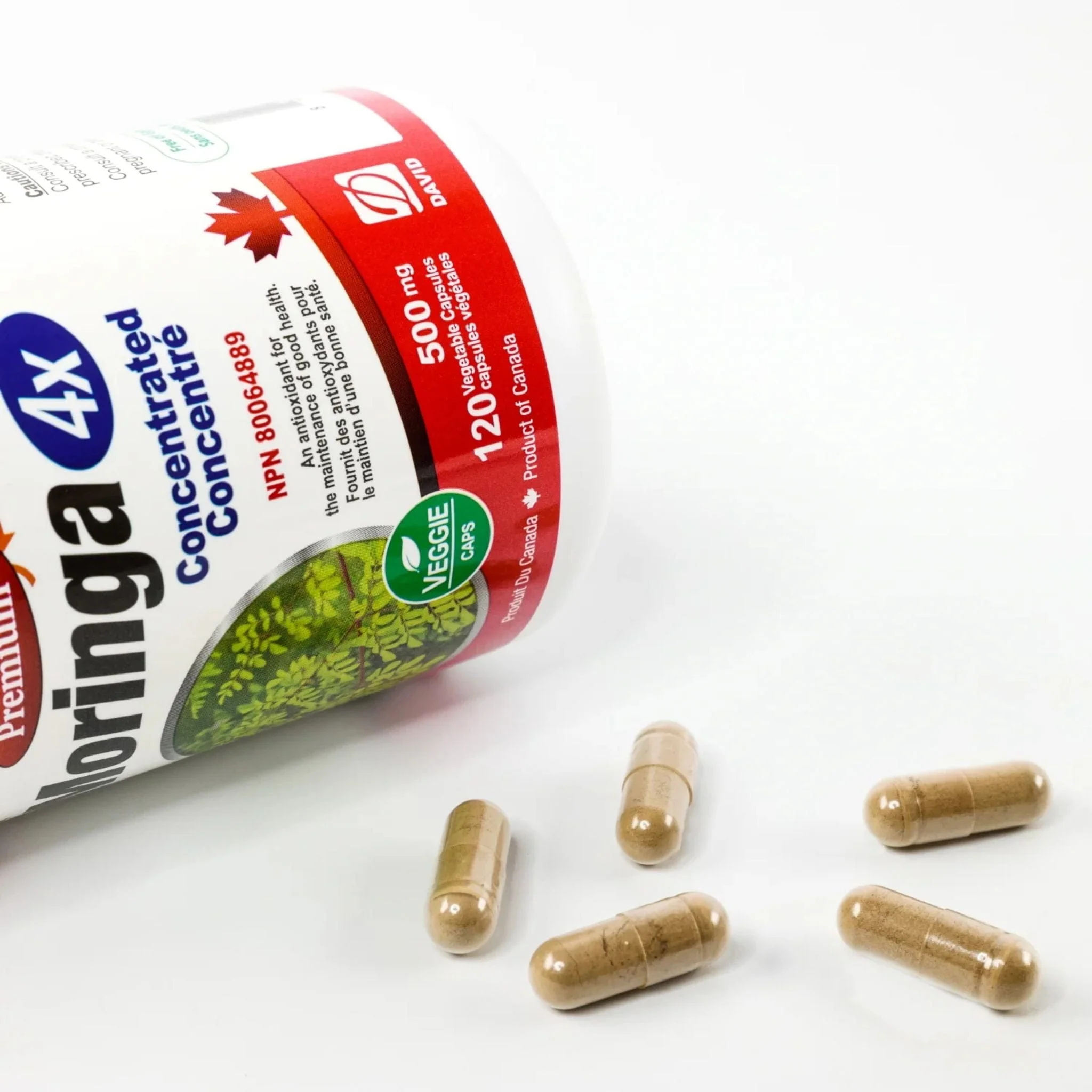 Nutridom Moringa Leaf Extract 500mg 4X Concentrated, 120 Vegetable Capsules - Image 4