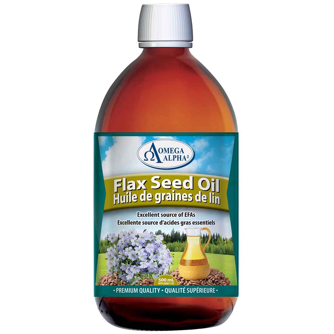 Omega Alpha Flax Seed Oil, 500ml - Image 2