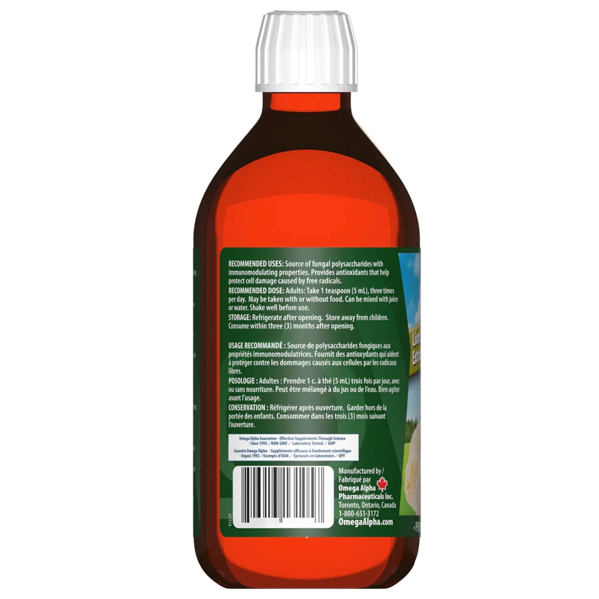 Omega Alpha Lion's Mane Mushroom Liquid Extract 1000mg, Fast Absorbing, No Alcohol or Sweeteners, Immunomodulating, 250ml - Image 3