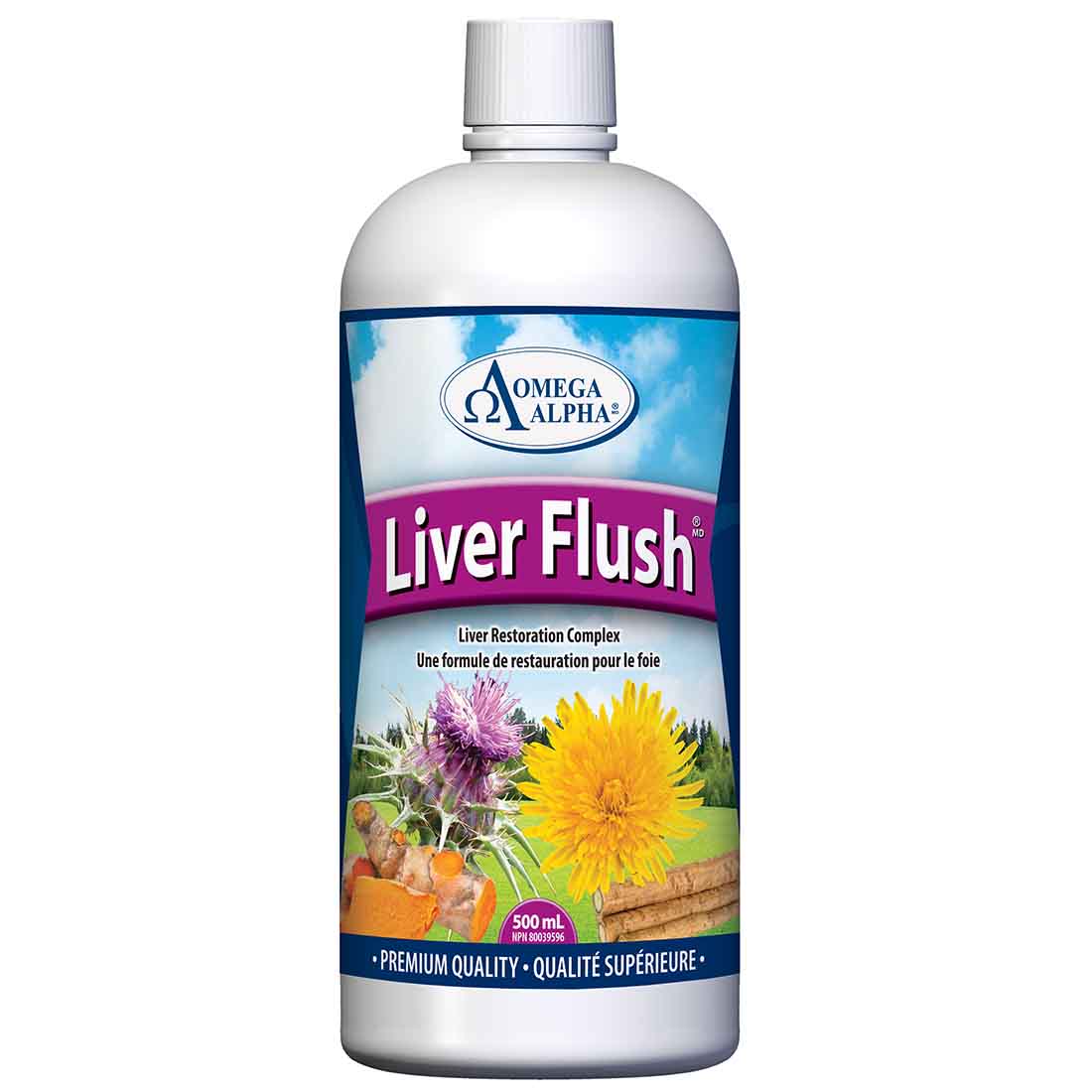Omega Alpha Liver Flush Liquid Liver Cleanse Formula, Liver Detoxify and Regeneration Support, 500ml