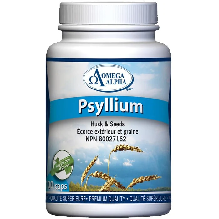 Omega Alpha Psyllium (Seed and Husk), 100 VCapsules