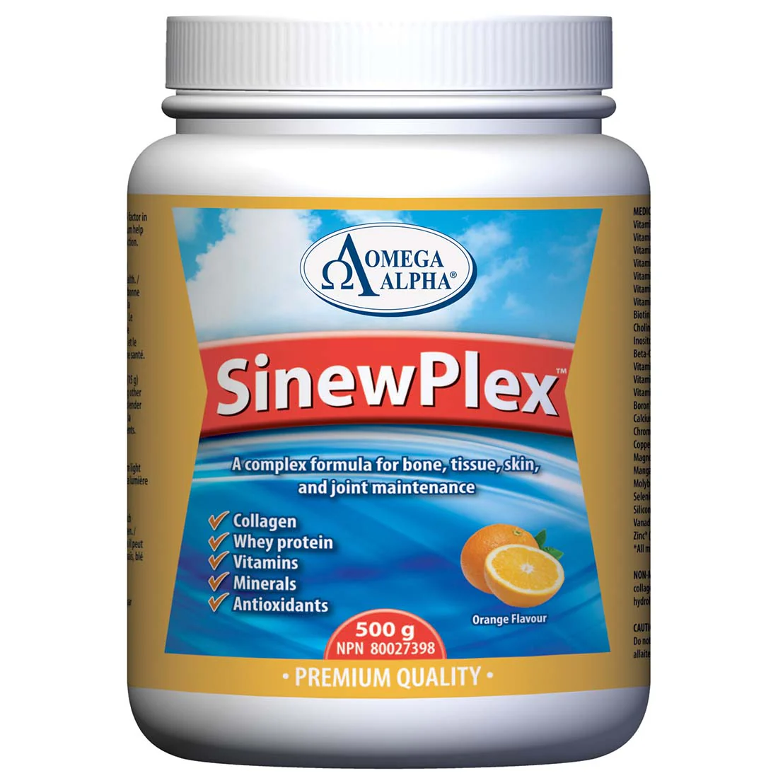 Omega Alpha SinewPlex Powder, Supports Bone, Tissue, Joint and Skin Health - Image 2