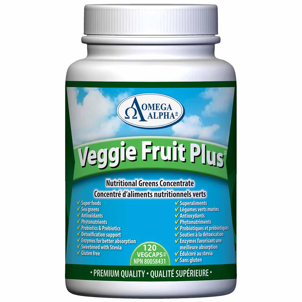 Omega Alpha Veggie Fruit Plus, 120 VCapsules - Image 2