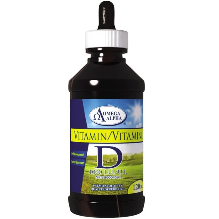 Omega Alpha Vitamin D3 1000IU, 120ml (120 Servings)