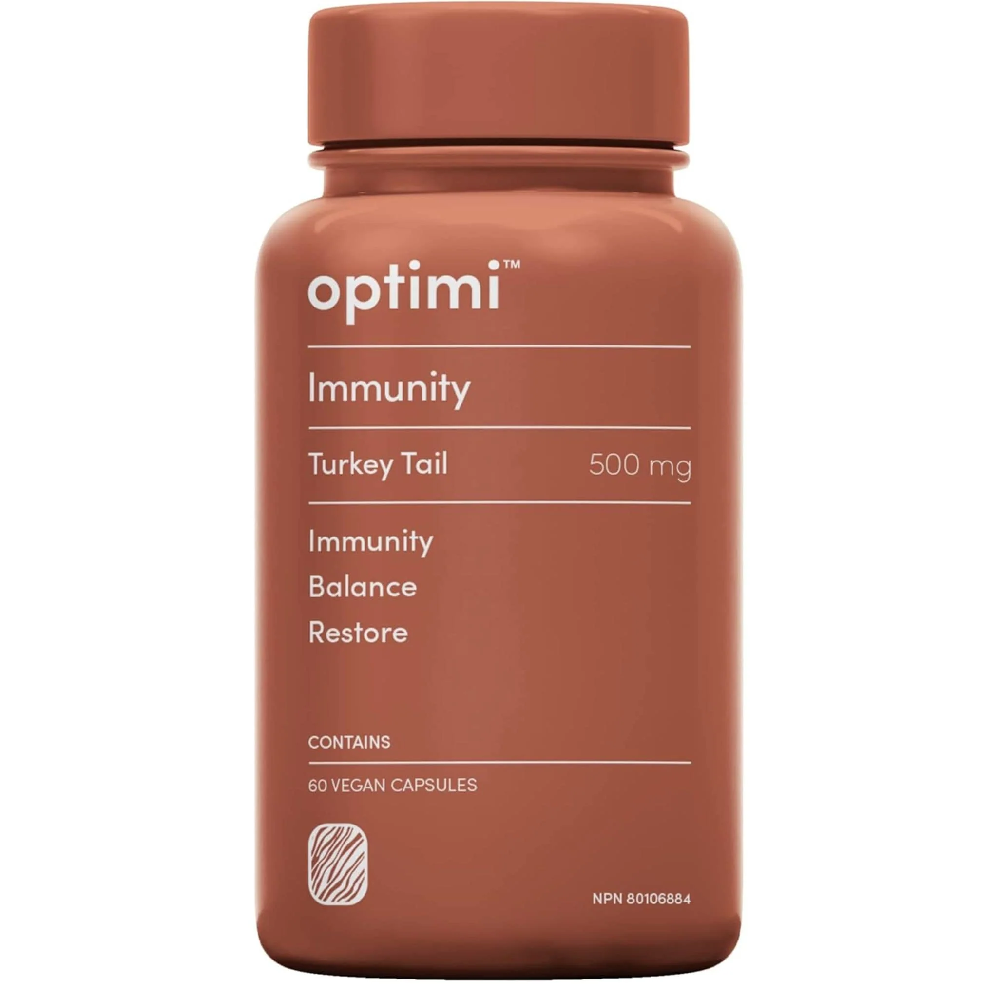 Optimi Immunity with Turkey Tail 500mg, 60 Vegetable Capsules