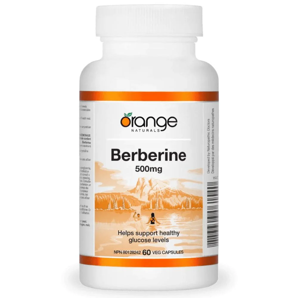 Orange Naturals Berberine 500mg, Metabolic Support for Your Weight Loss Journey, 60 Vegetable Capsules