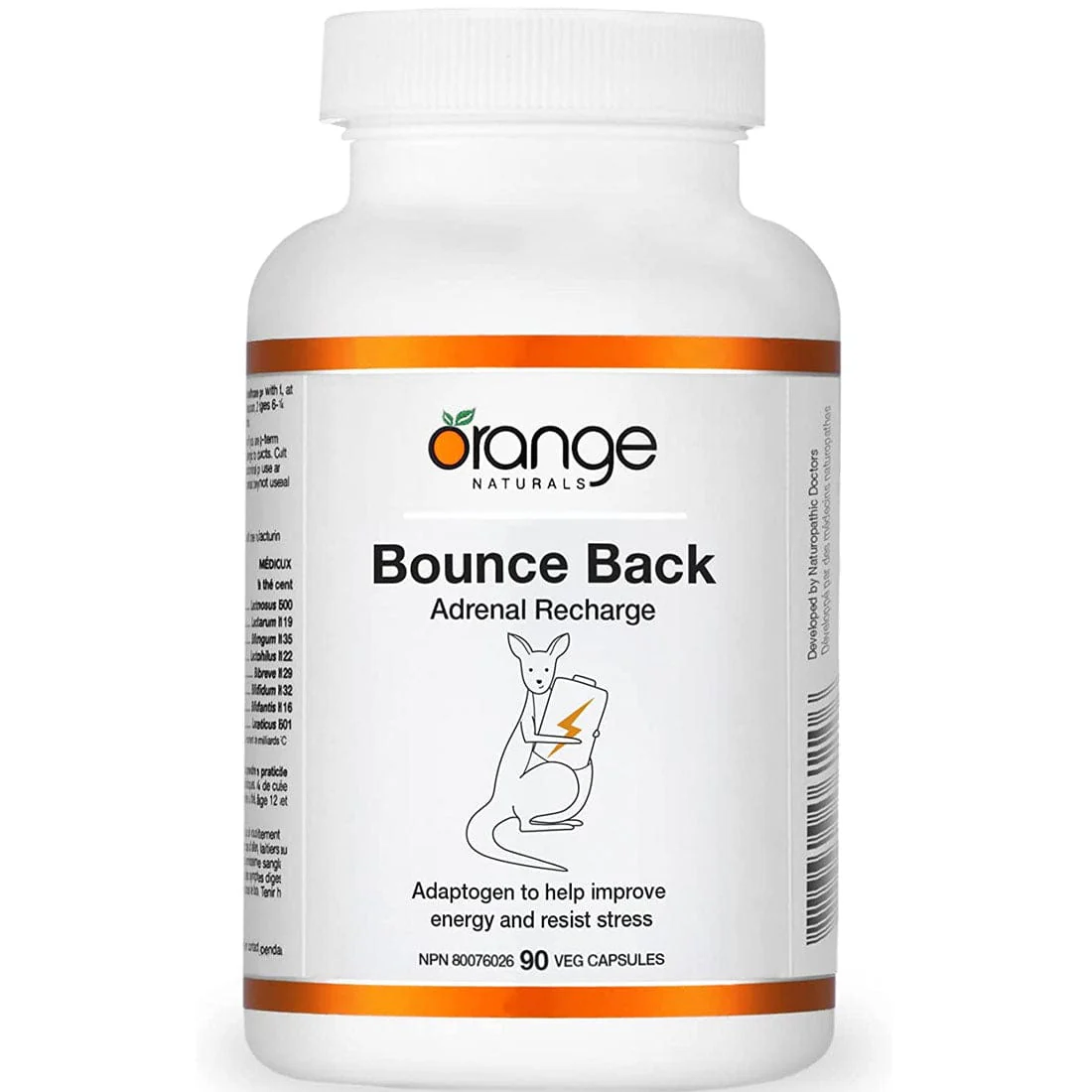 Orange Naturals Bounce Back (Adrenal Support), 90 Vegetable Capsules
