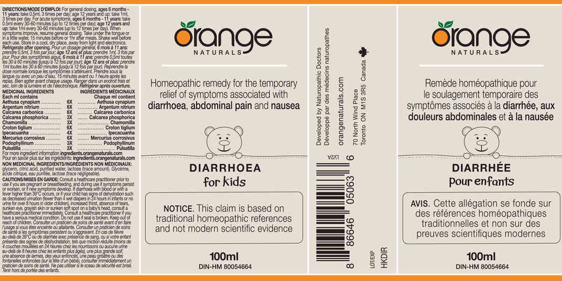Orange Naturals Diarrhea (for kids) Homeopathic, 100ml - Image 2