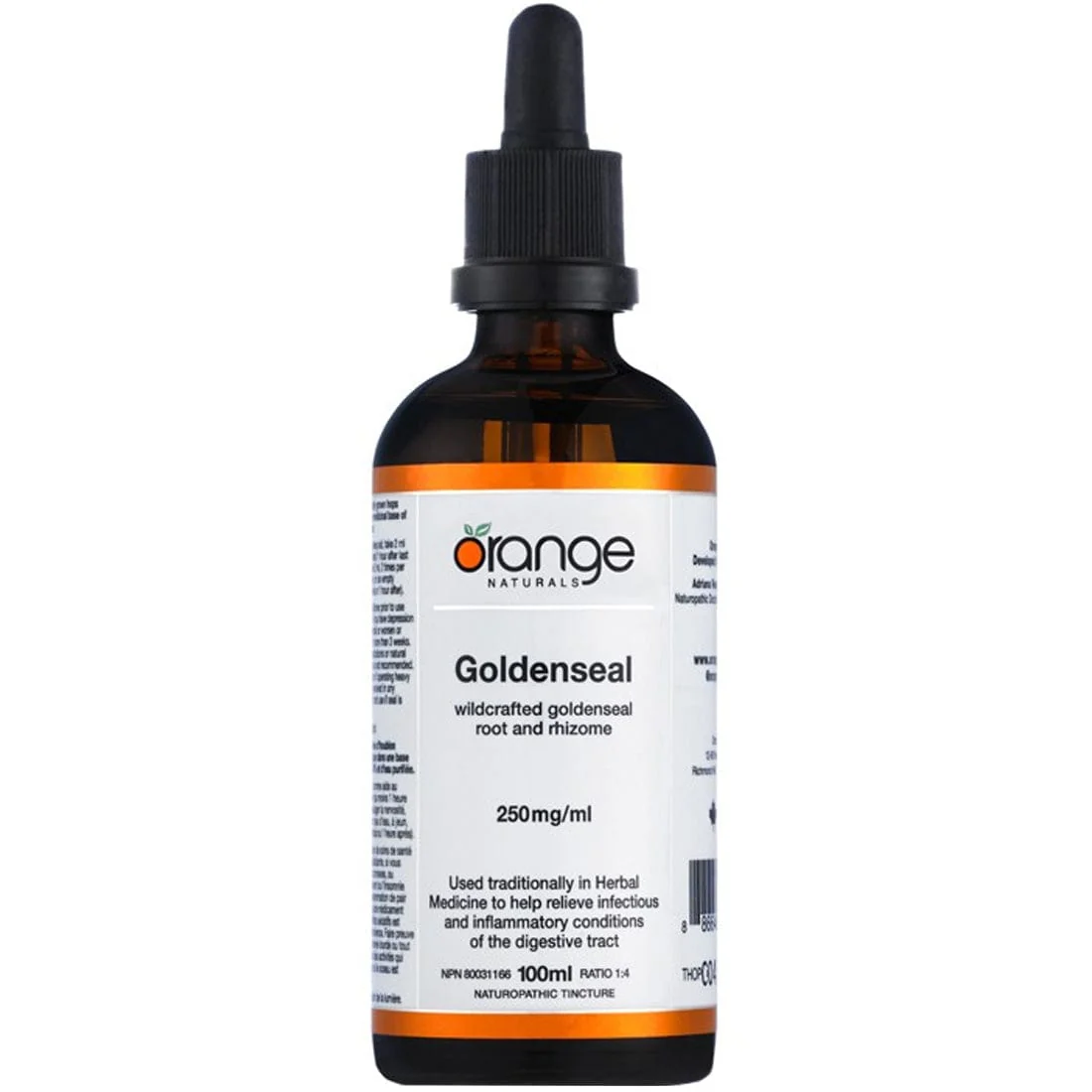 Orange Naturals Goldenseal 250mg, 100ml Tincture - Image 2