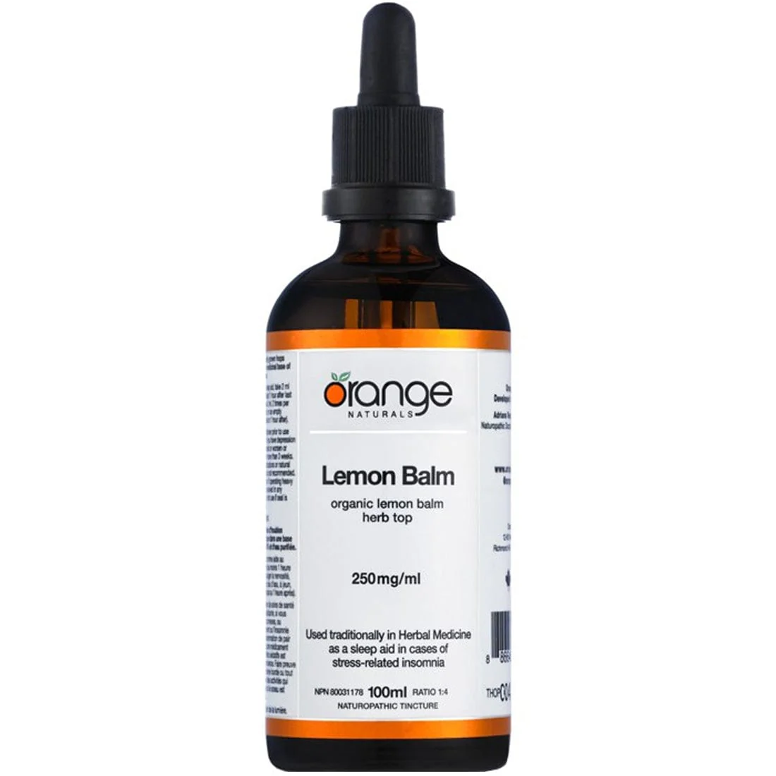Orange Naturals Lemon Balm, 100ml Tincture - Image 2