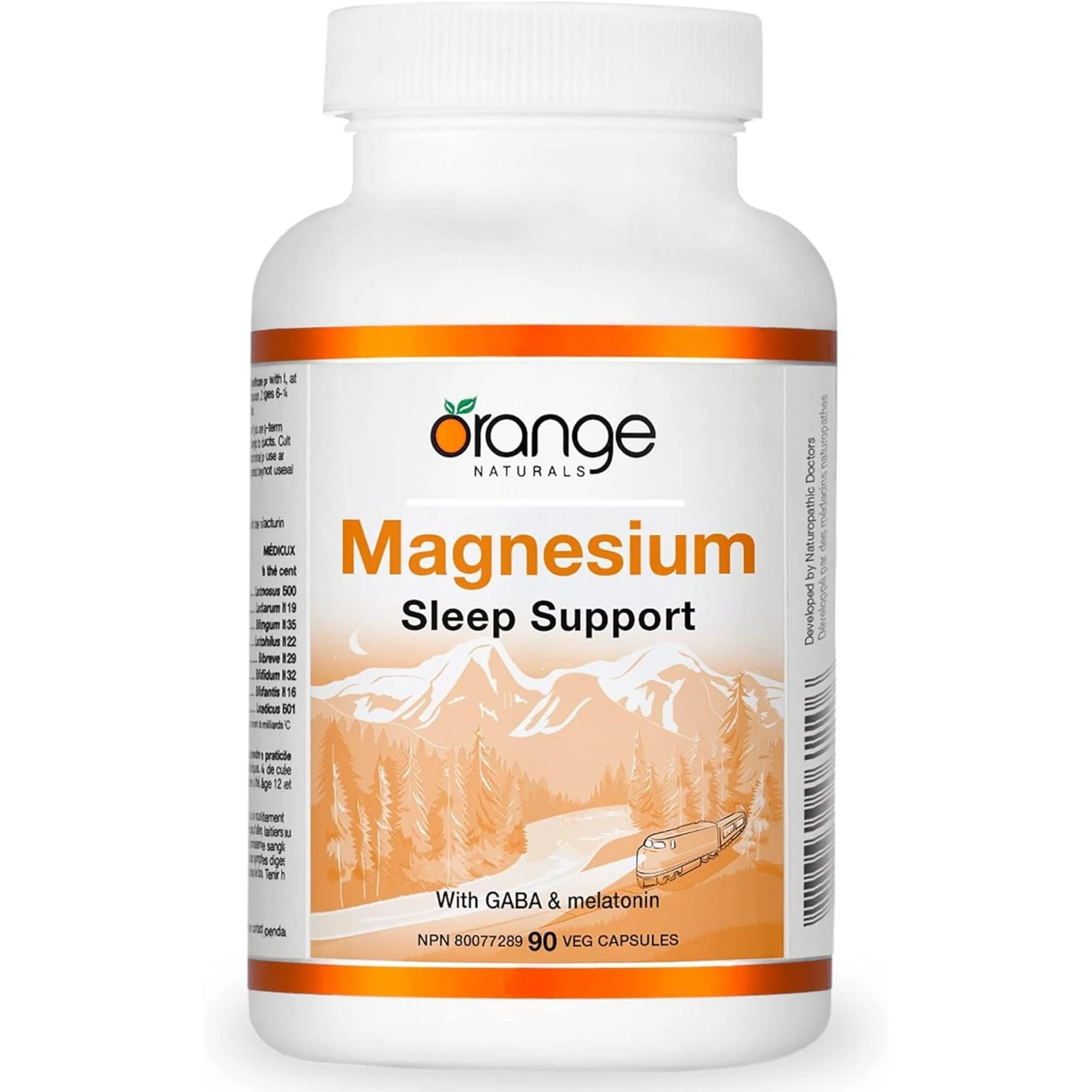 Orange Naturals Magnesium Sleep Support, Magnesium, GABA, Melatonin, 90 Capsules