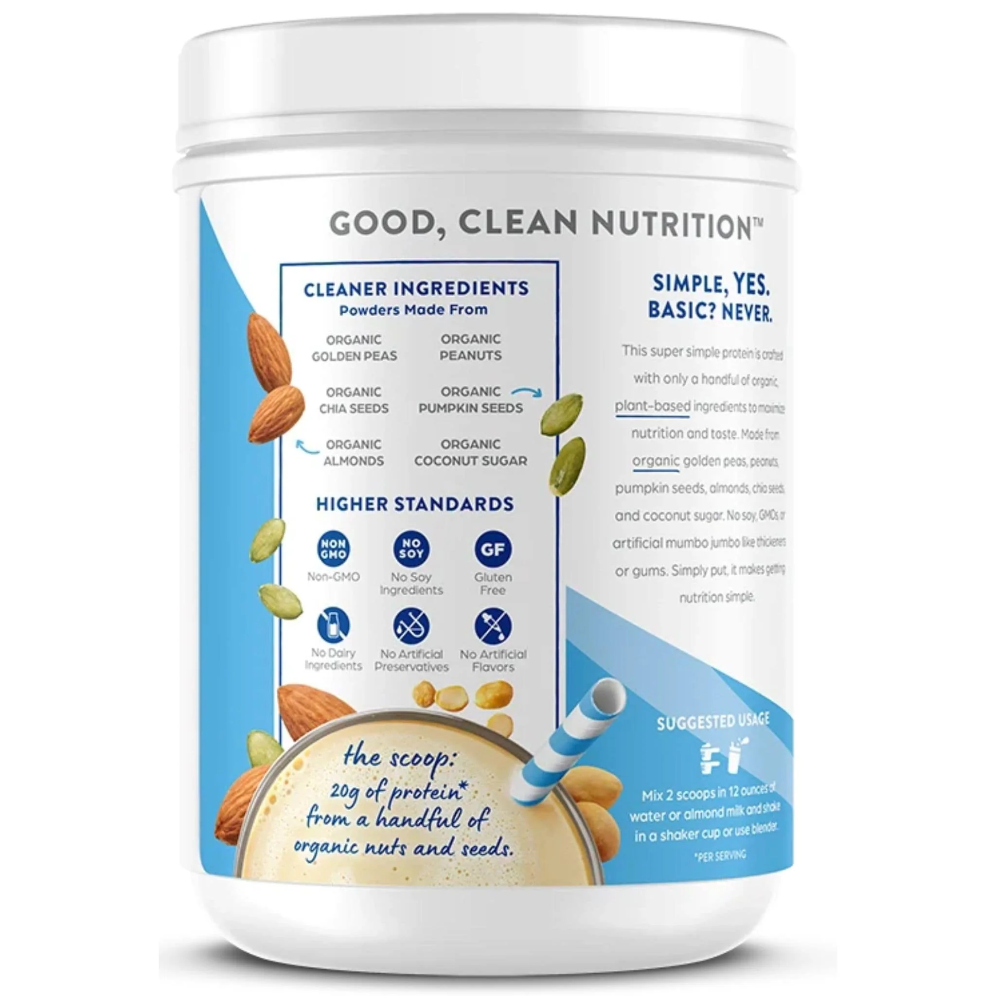 Orgain Simple Organic Protein Powder, 20g of Plant-Based Protein, 567g - Image 5