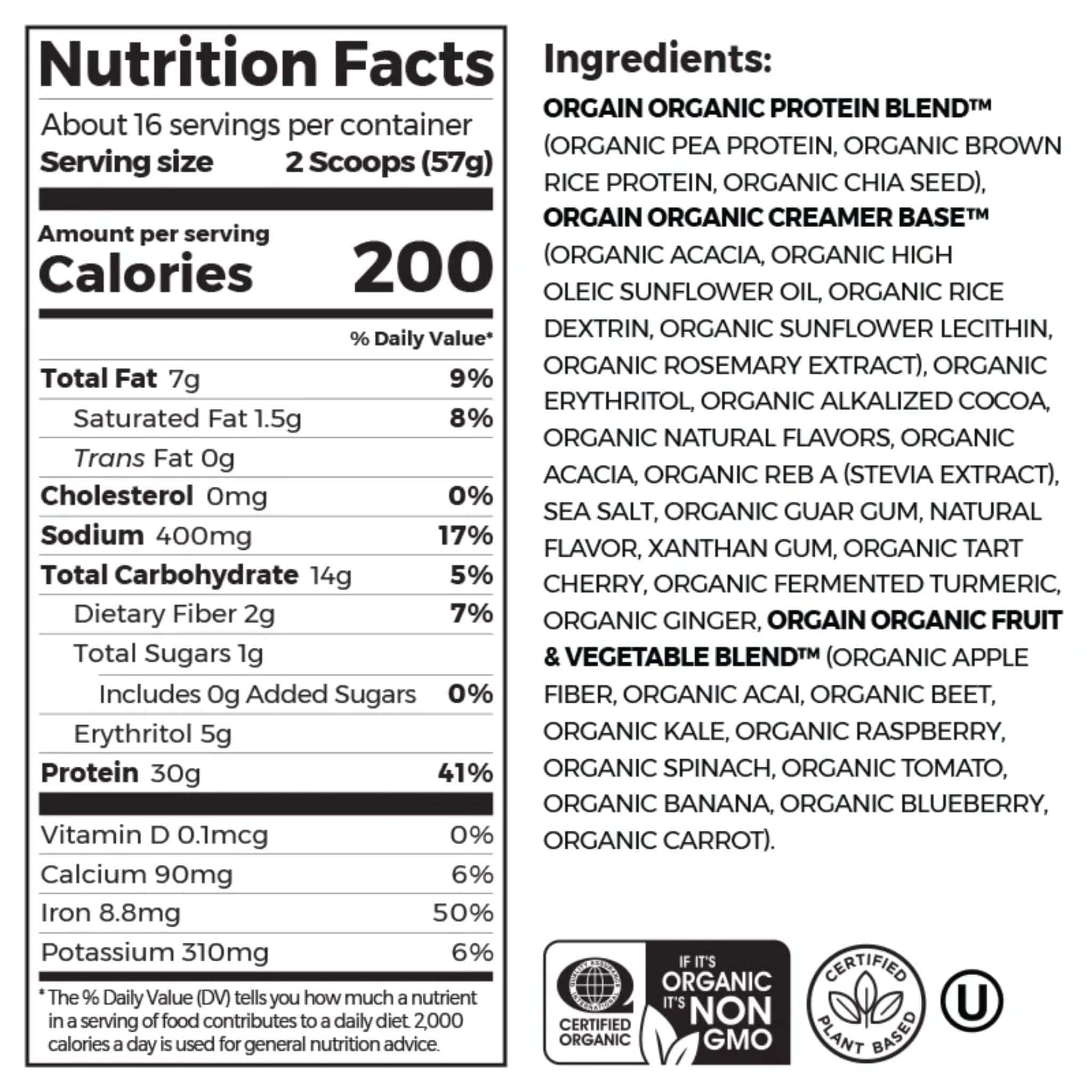 Orgain Sport Protein Powder, 30g of Organic Plant Based Protein, 912g - Image 8