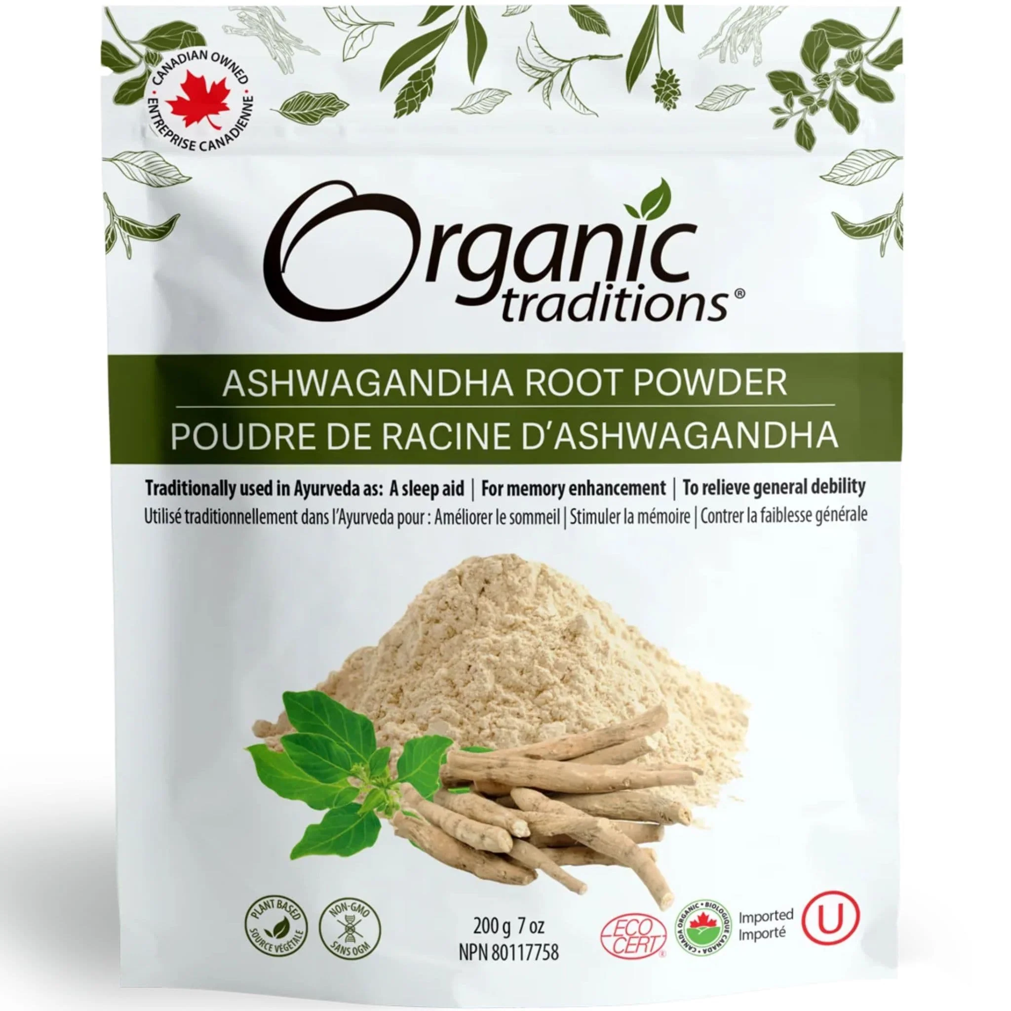 Organic Traditions Ashwagandha Root Powder, 200g