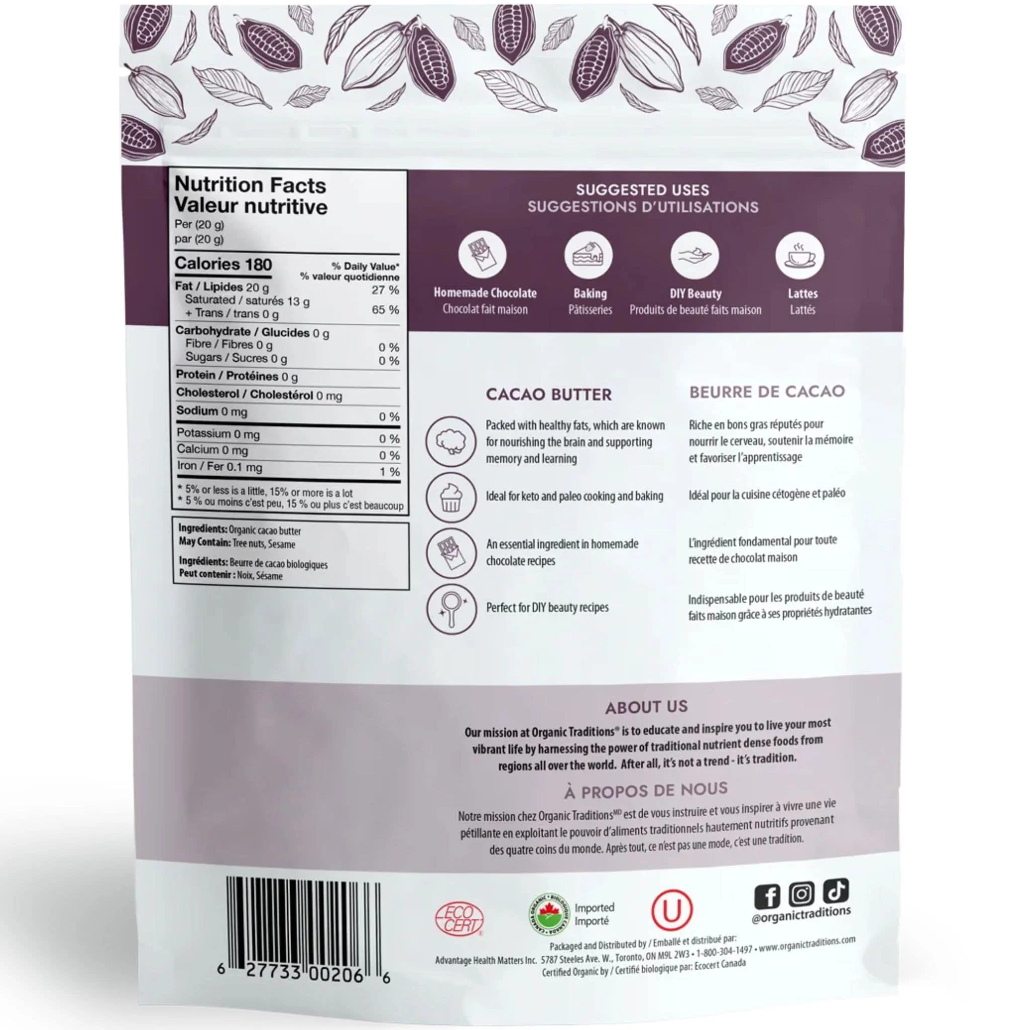 Organic Traditions Cacao Butter - Image 4