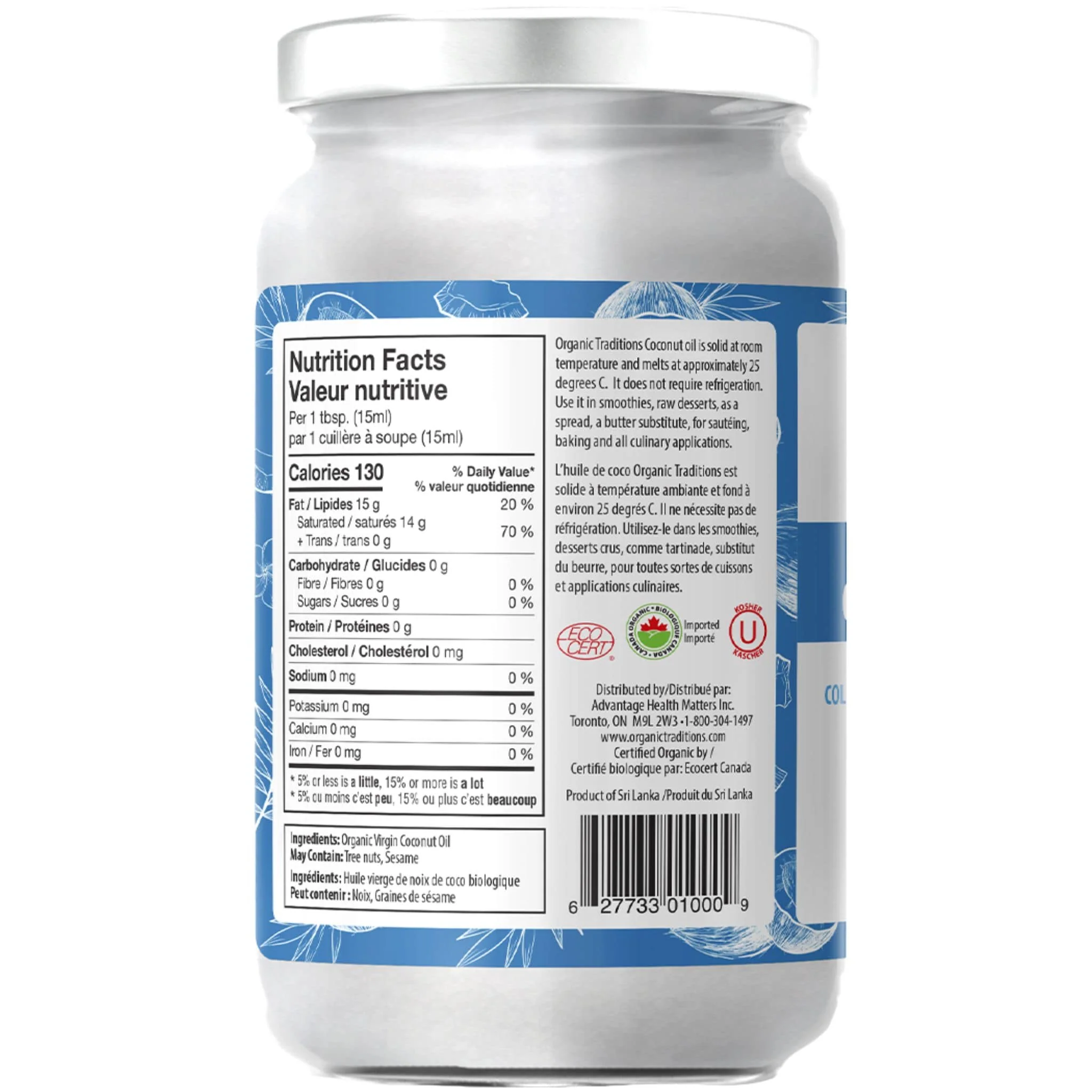 Organic Traditions Raw Coconut Oil, 100% Pure Virgin Organic Coconut Oil, Unrefined, Artisan Cold Pressed - Image 4