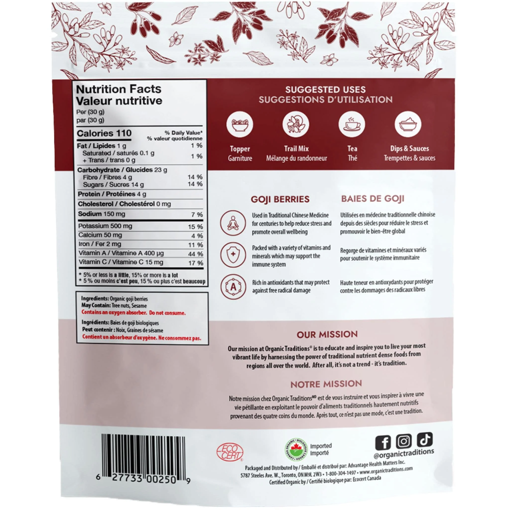 Organic Traditions Goji Berries - Image 2
