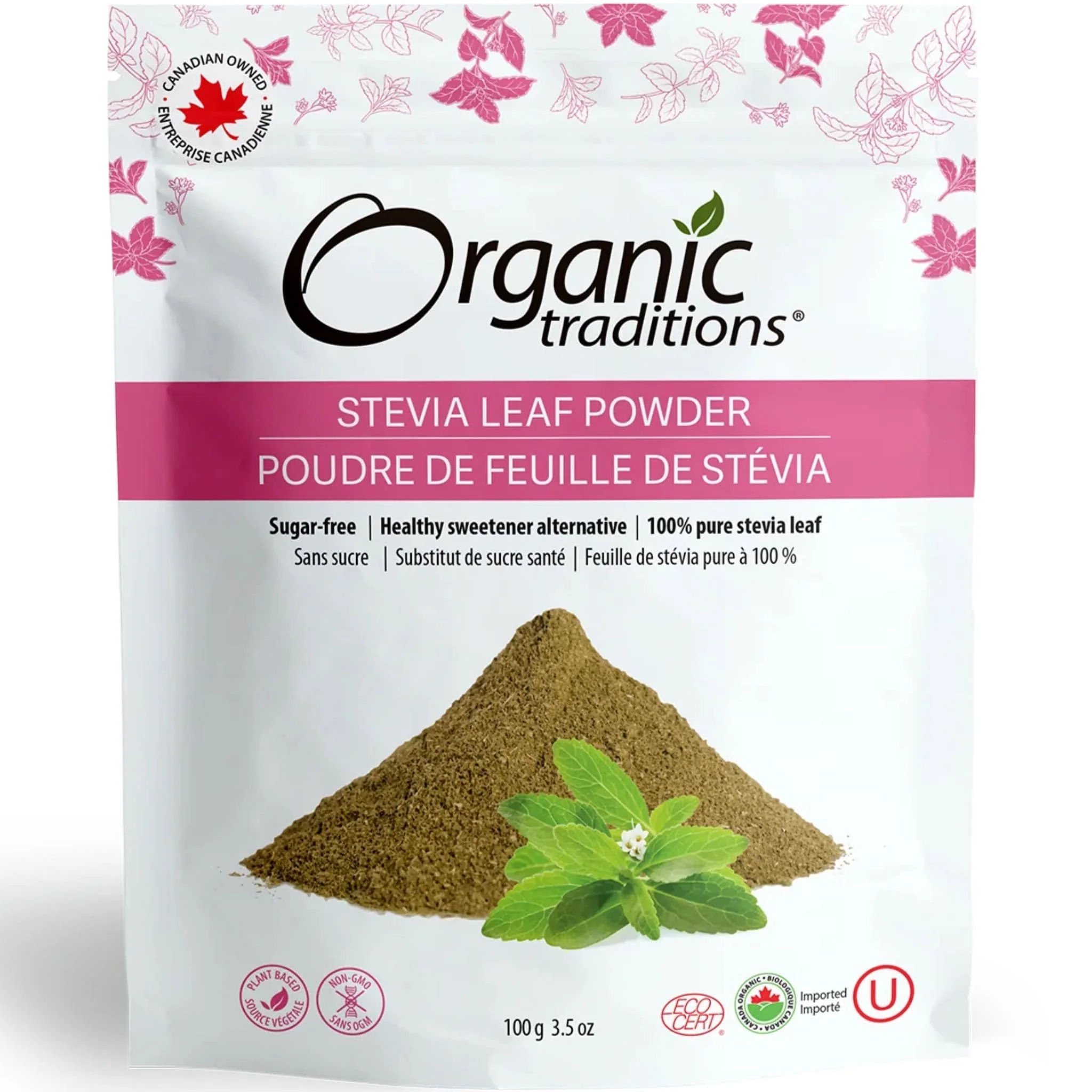 Organic Traditions Stevia Leaf Powder (Sustainably Grown and Harvested), 100g
