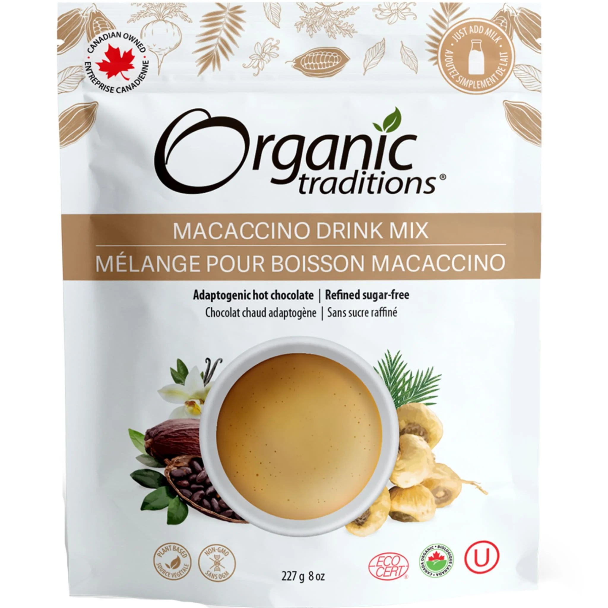 Organic Traditions Macaccino Drink Mix, 227g