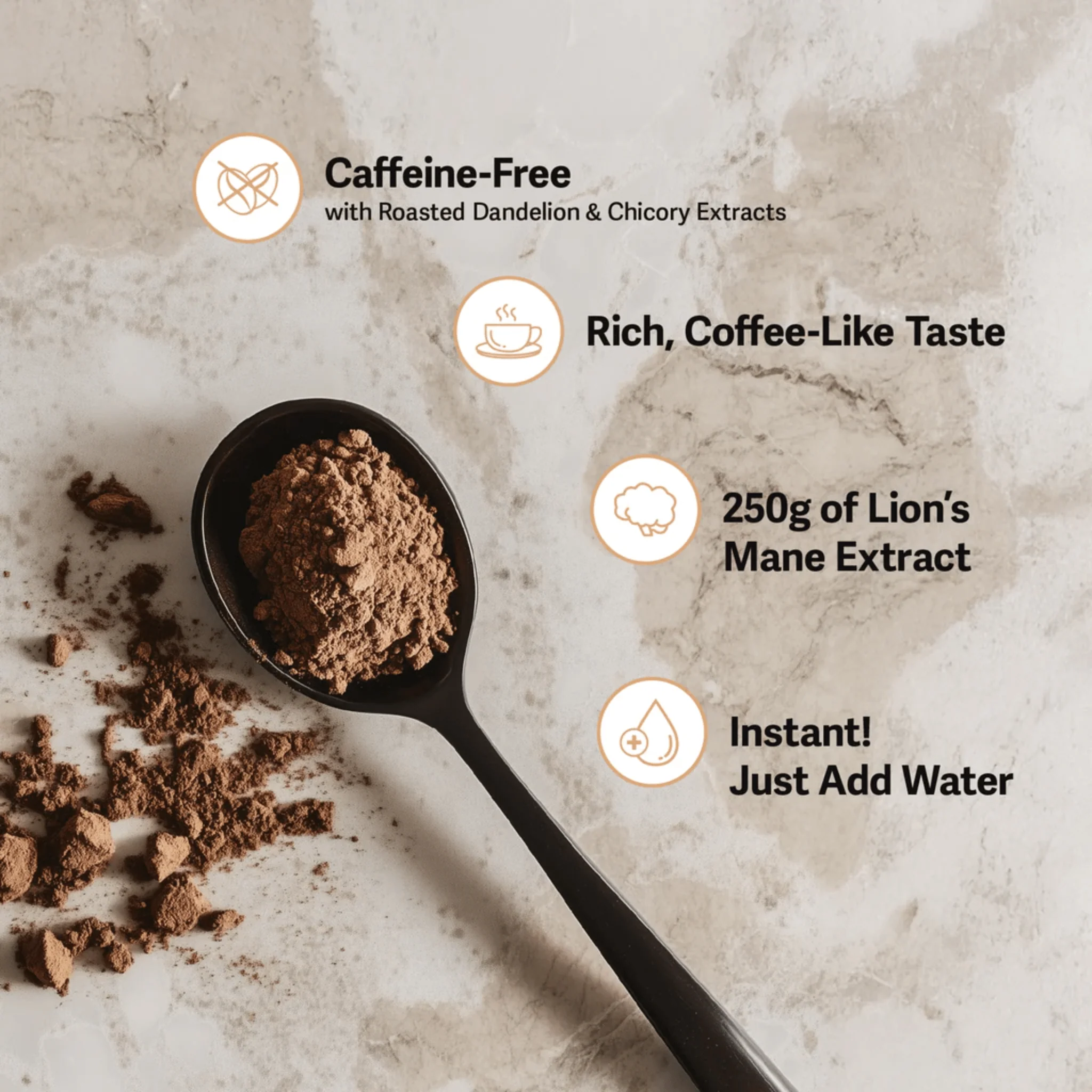 Organic Traditions Mind Fuel, 250mg Lion's Main Extract, Caffeine Free Coffee Alternative with Prebiotic and Adaptogens, 140g - Image 3