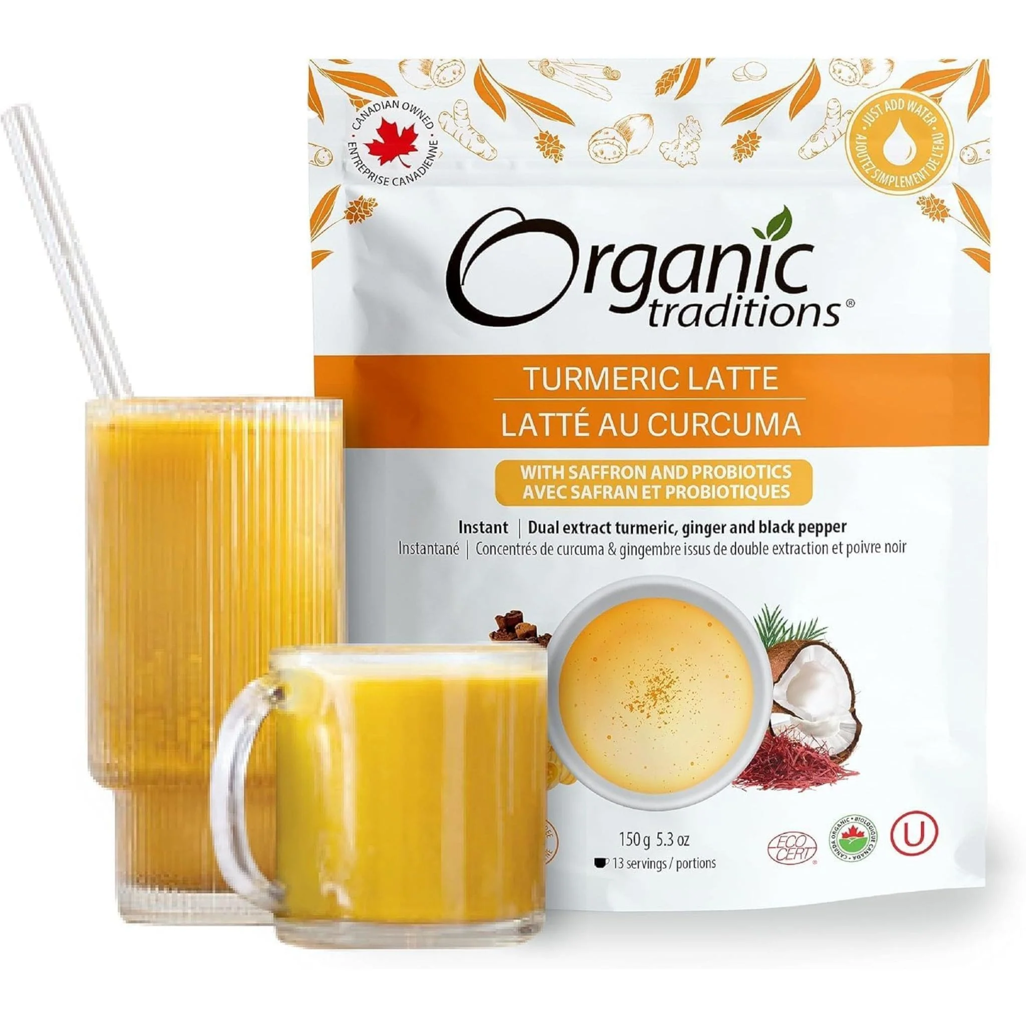 Organic Traditions Organic Turmeric Latte with Probiotics, 150g - Image 5