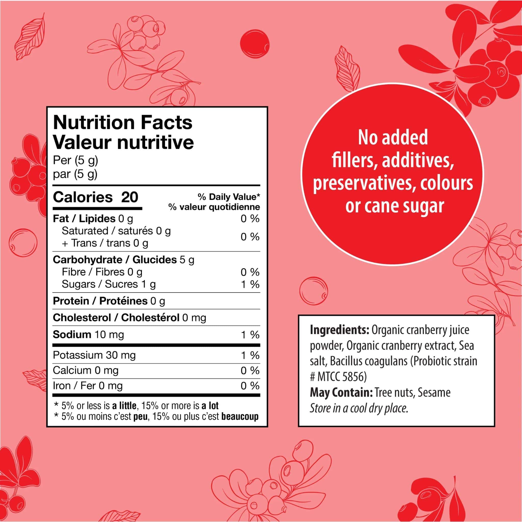 Organic Traditions Daily Cranberry with 1 Billion Probiotics and 36mg PACs for UTI Prevention, 100g - Image 3