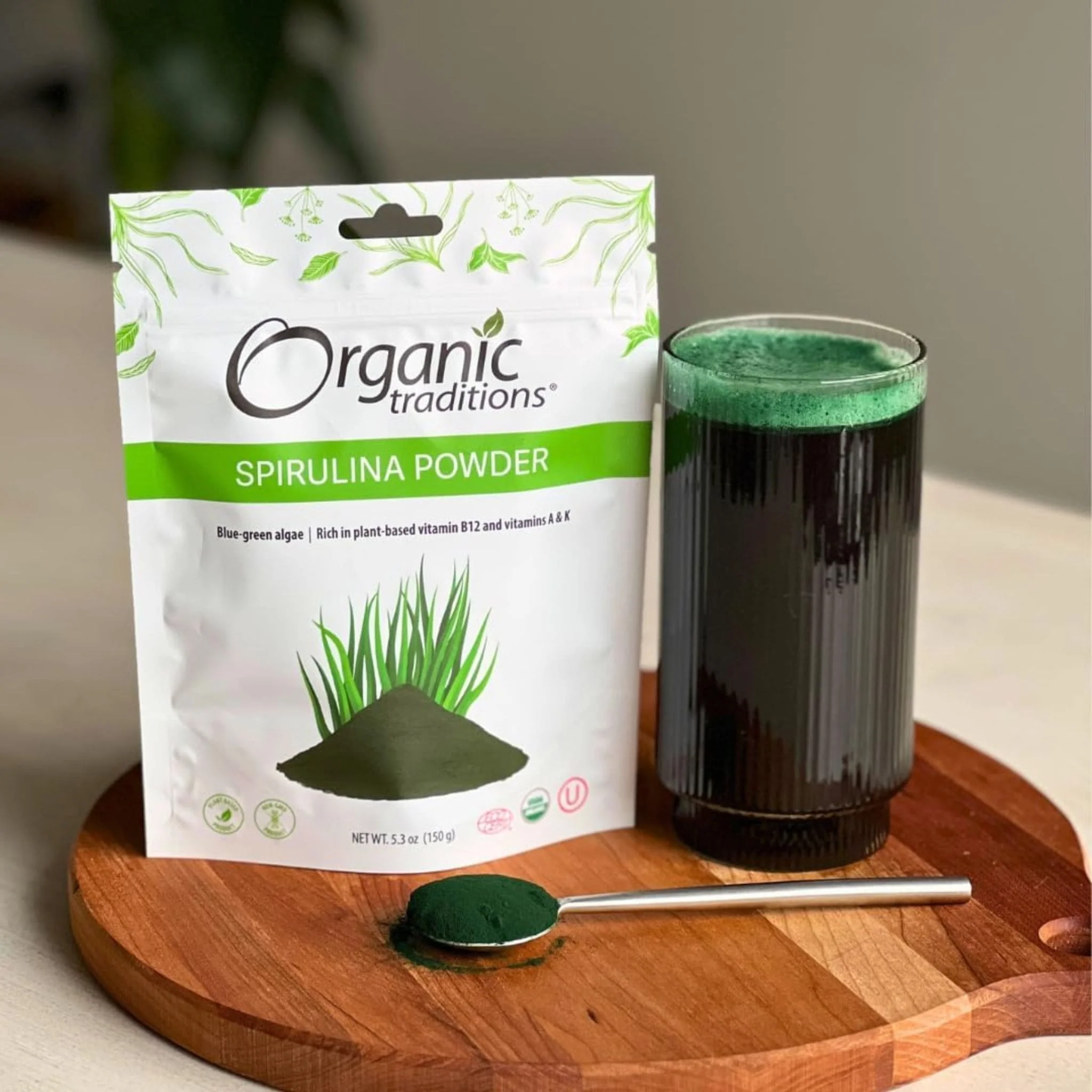 Organic Traditions Spirulina Powder (No Fillers or Additives), 150g - Image 6