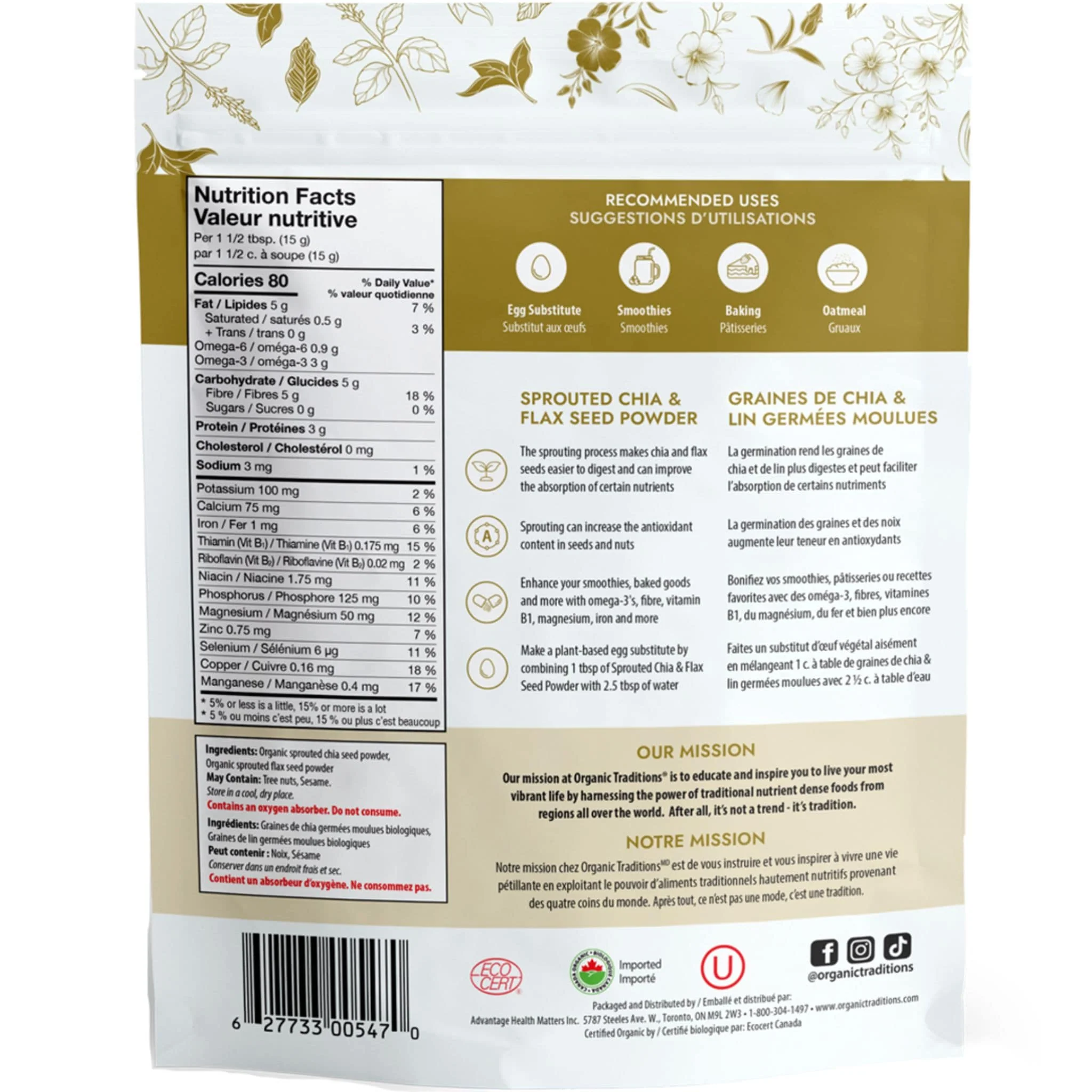 Organic Traditions Sprouted Chia/Flax - Image 8