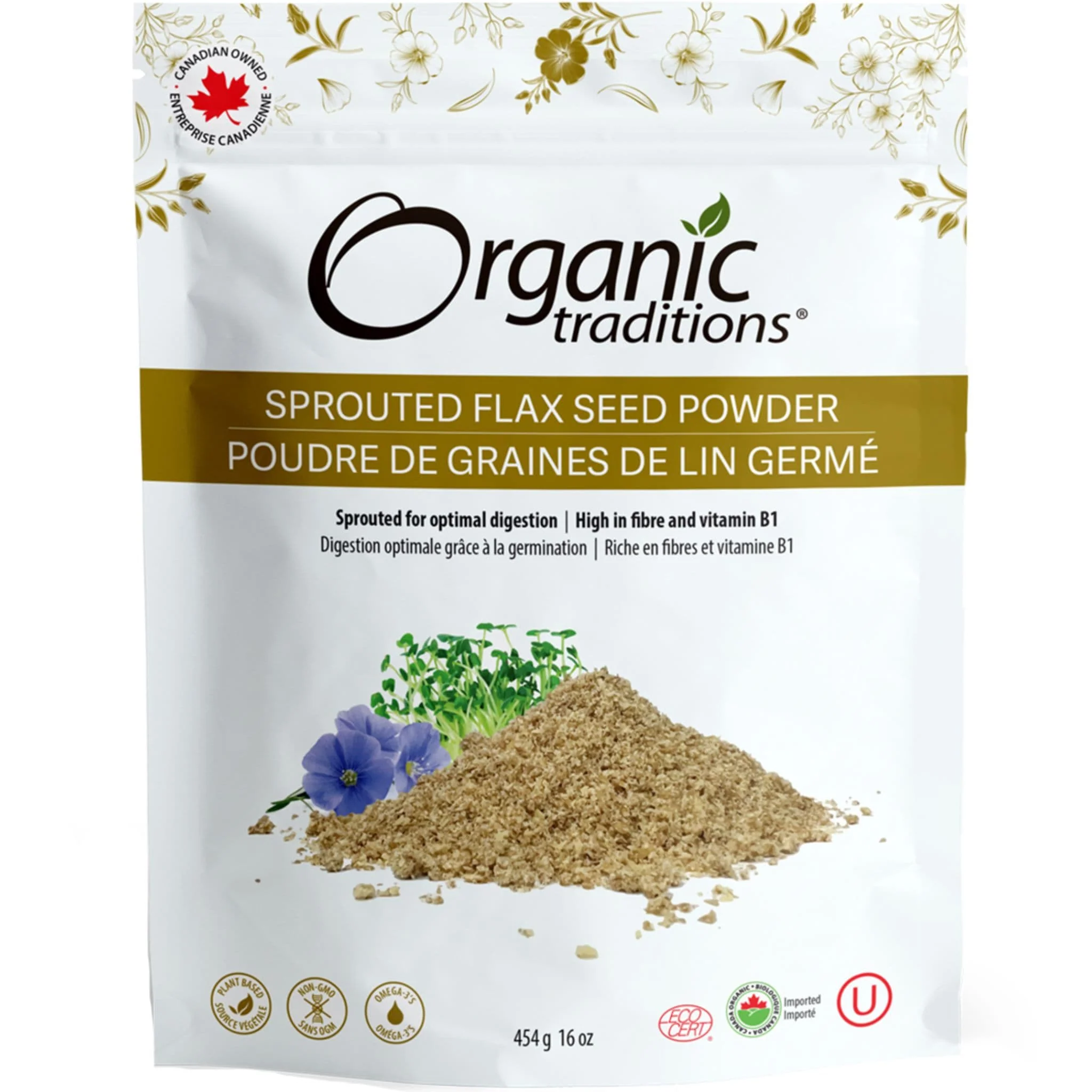 Organic Traditions Sprouted Flax Seed Powder - Image 3