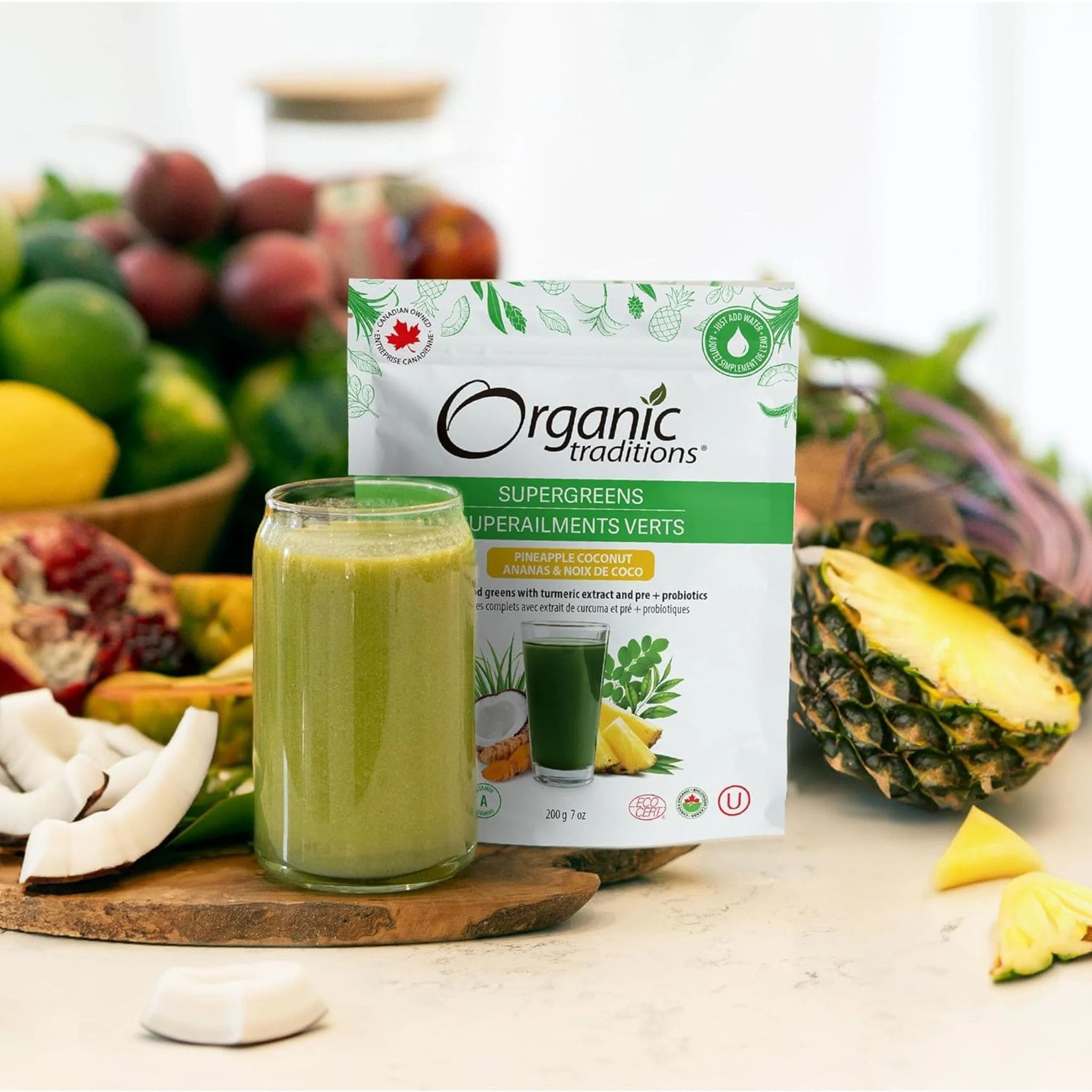 Organic Traditions Supergreens with Turmeric, Prebiotics and Probiotics, 100g - Image 15