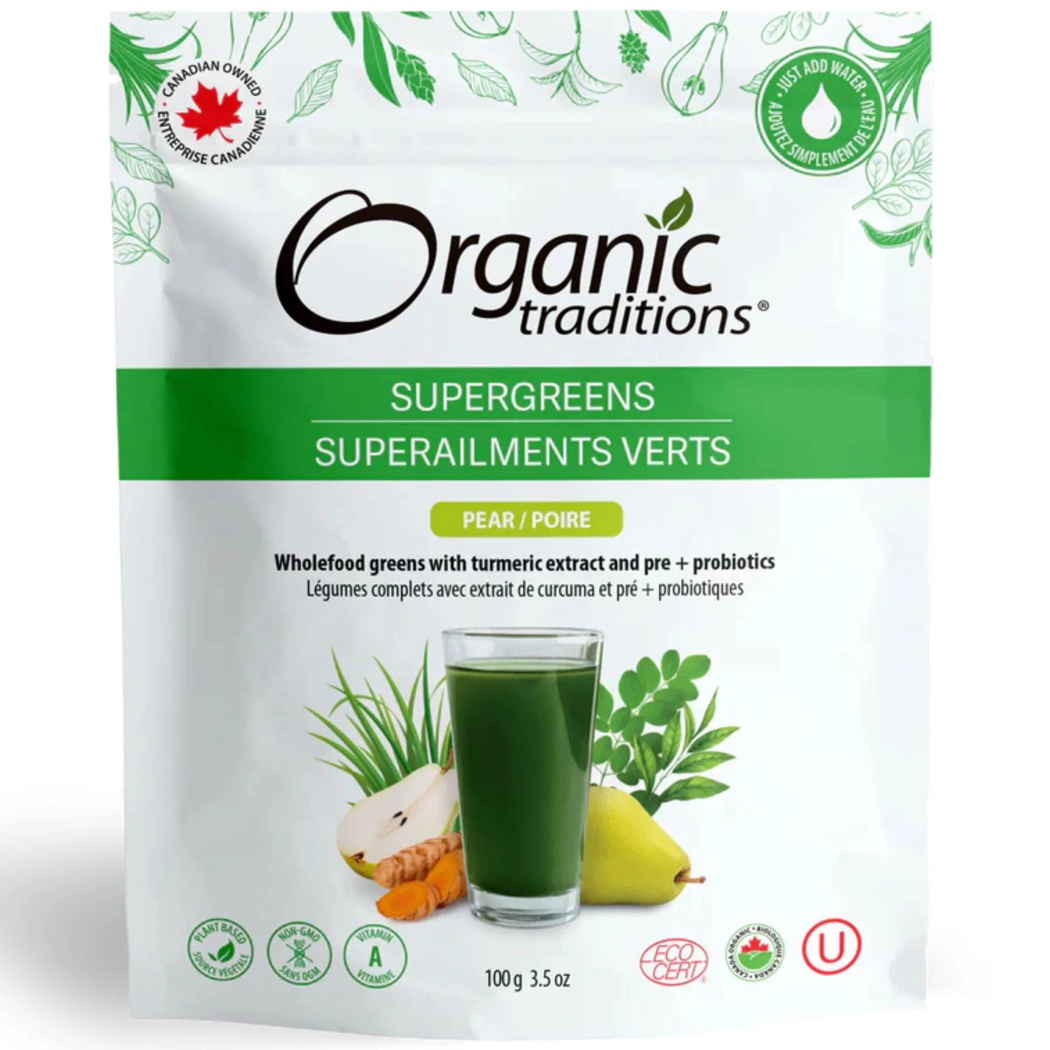 Organic Traditions Supergreens with Turmeric, Prebiotics and Probiotics, 100g - Image 16
