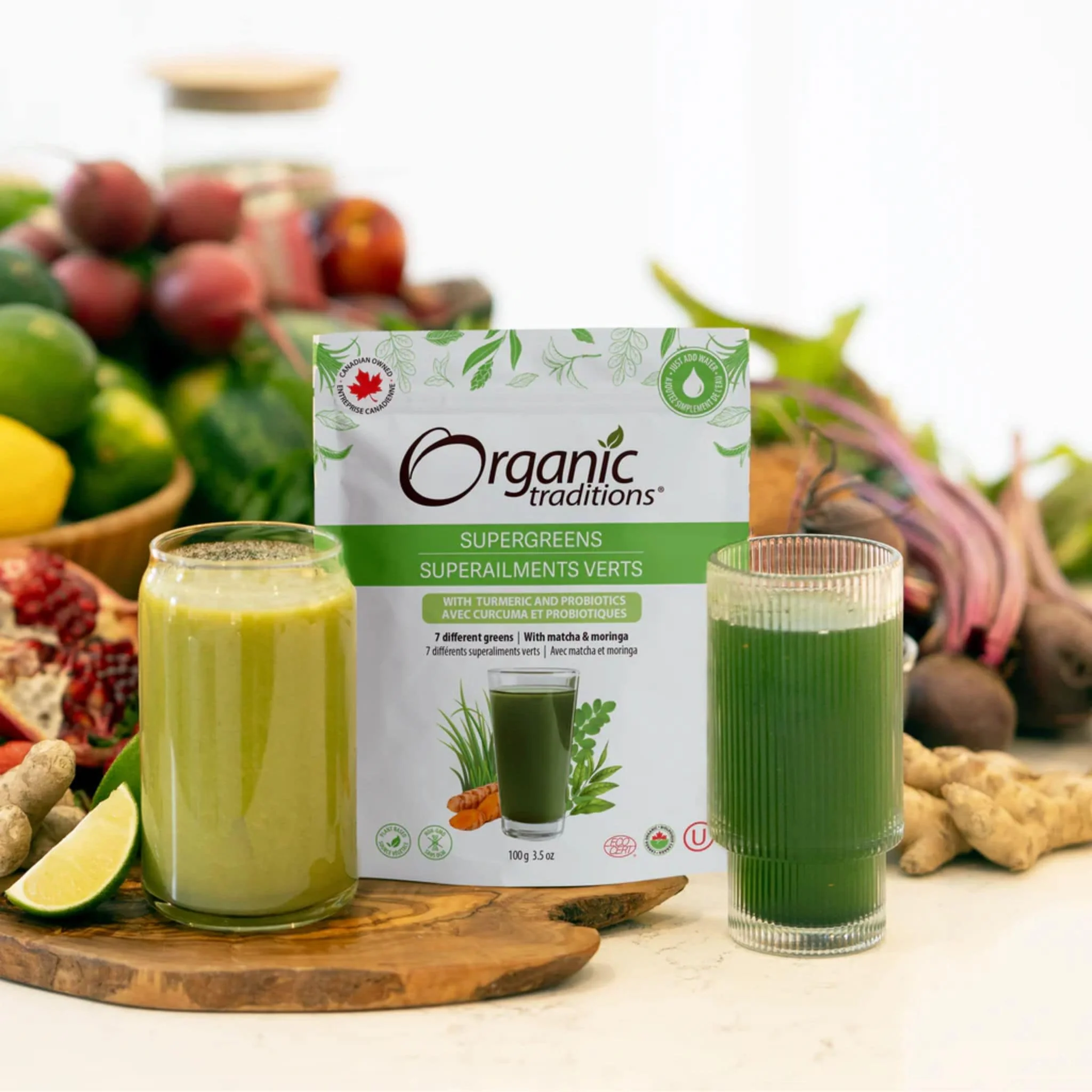 Organic Traditions Supergreens with Turmeric, Prebiotics and Probiotics, 100g - Image 5