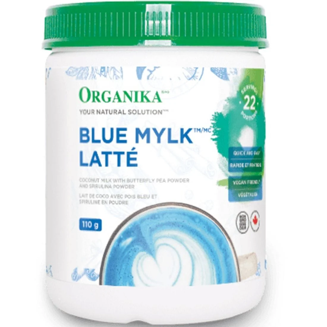 Organika Blue Mylk Latte Plus Prebiotics, 200g - Image 2