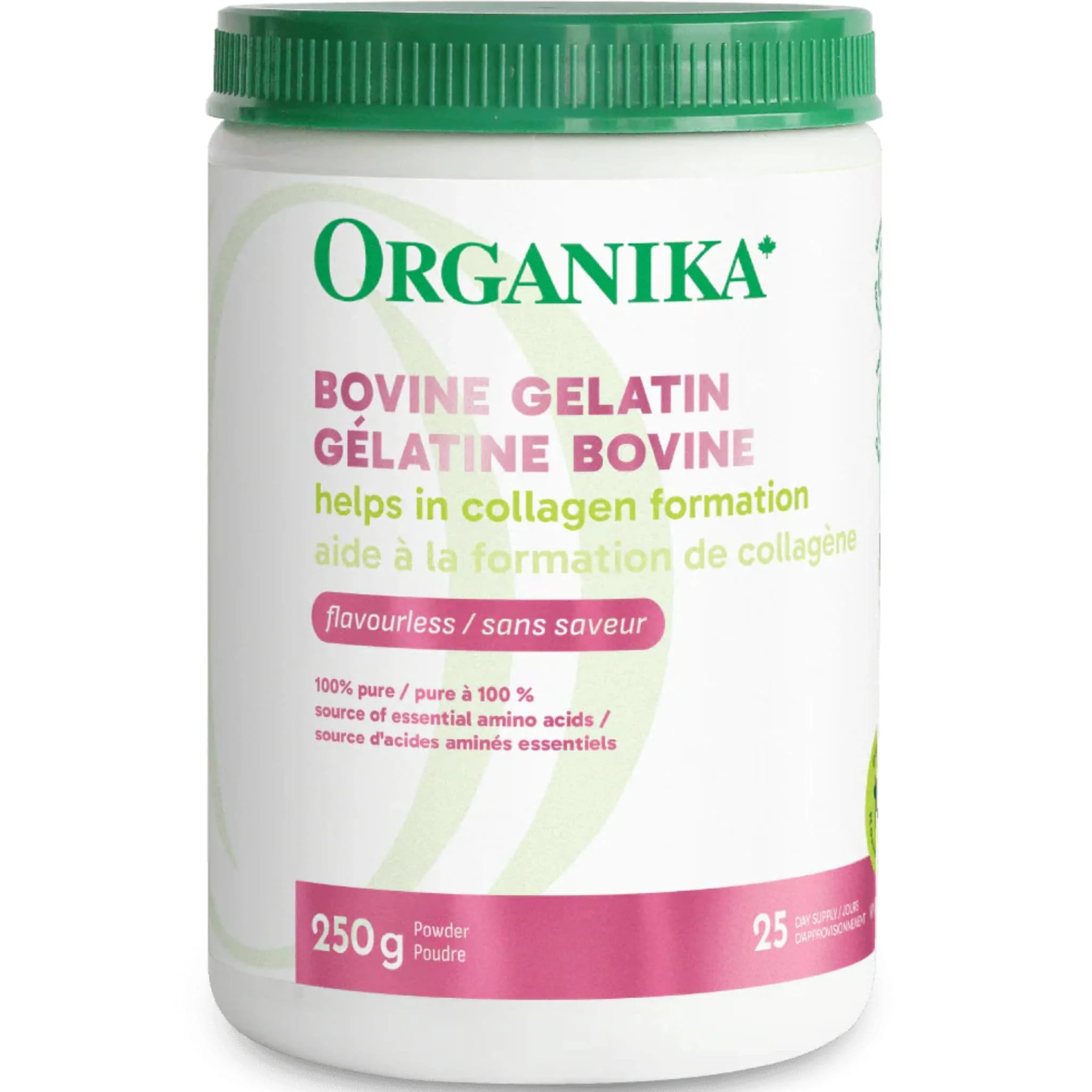 Organika Bovine Gelatin Powder, 100% Pure, Grass-Fed Flavourless Gelatin, 250g