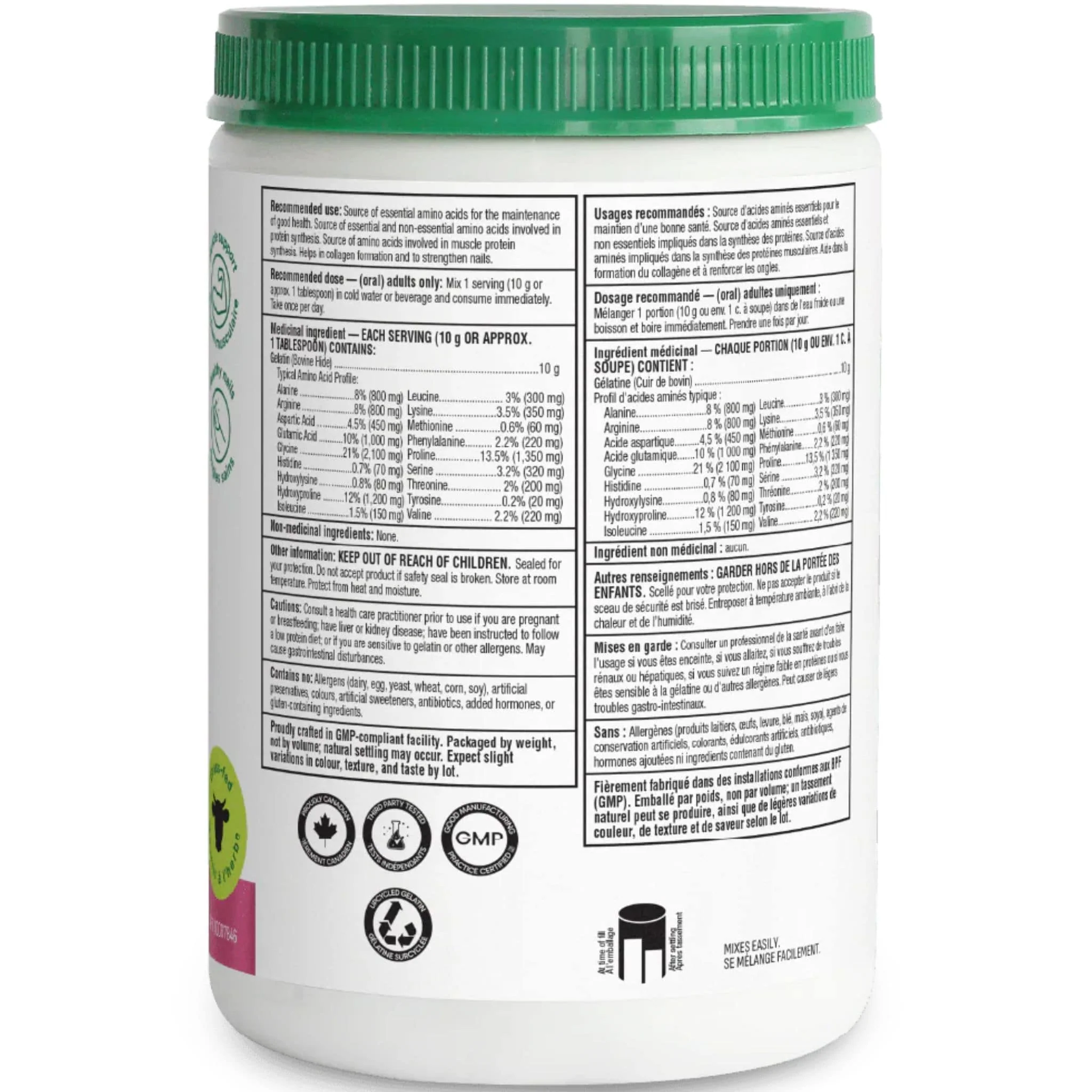 Organika Bovine Gelatin Powder, 100% Pure, Grass-Fed Flavourless Gelatin, 250g - Image 4