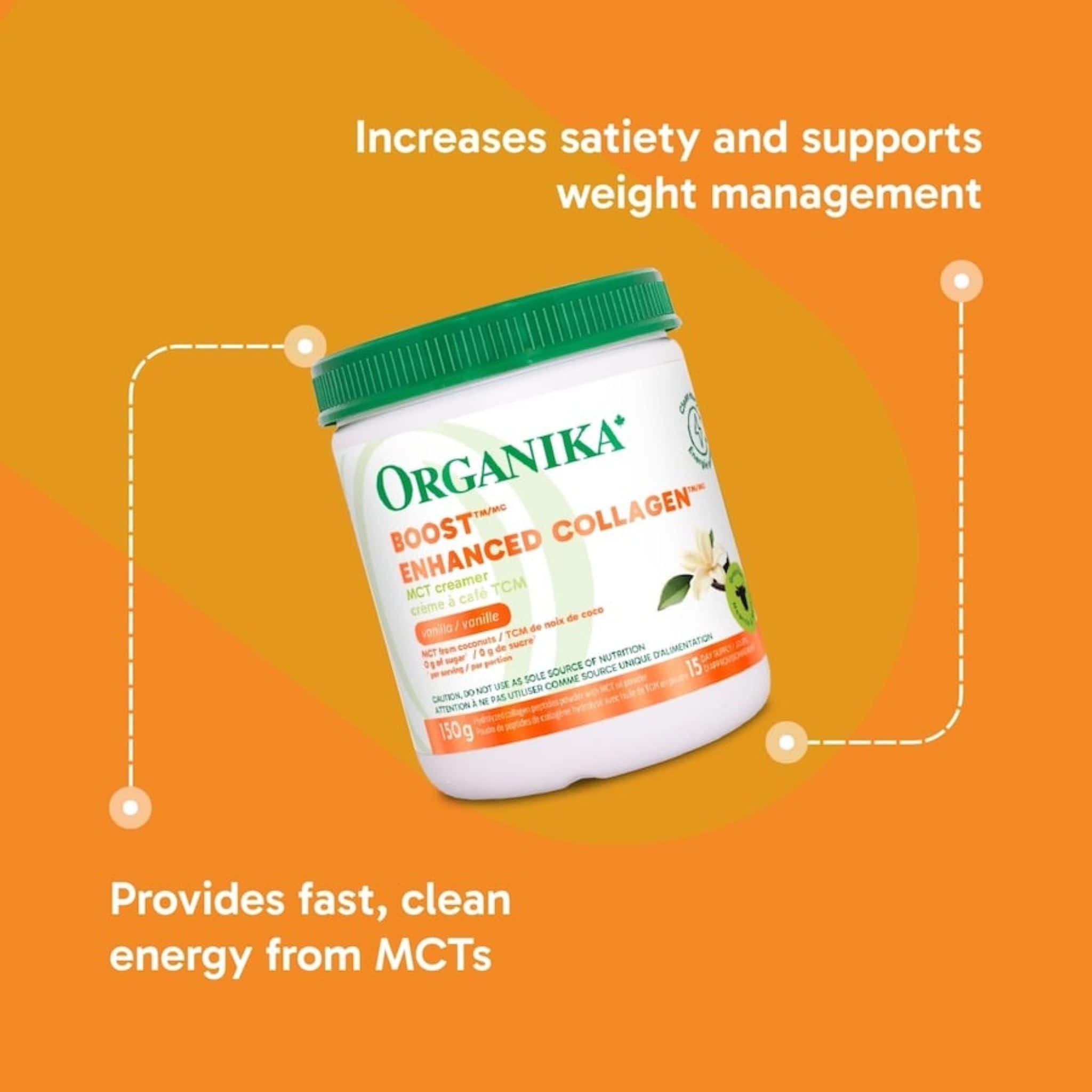 Organika Enhanced Collagen Boost with MCT Oil (Keto Collagen Creamer), 150g - Image 10