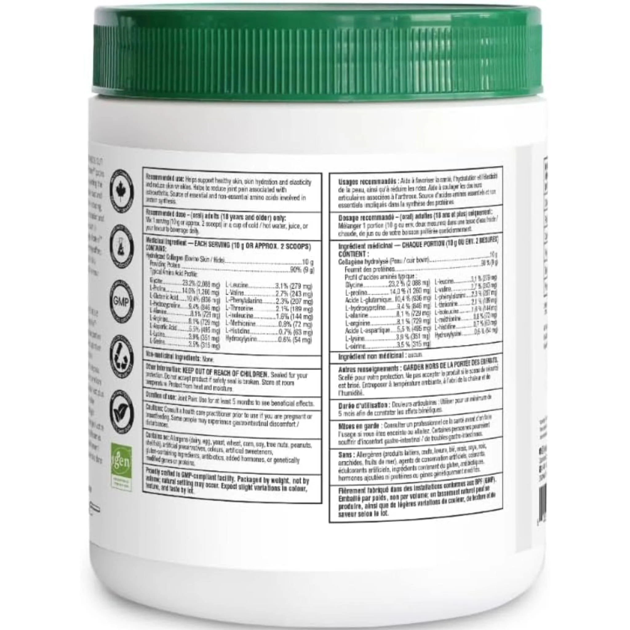 Organika Enhanced Collagen Powder (100% flavourless hydrolyzed collagen peptides), 250-500g - Image 8