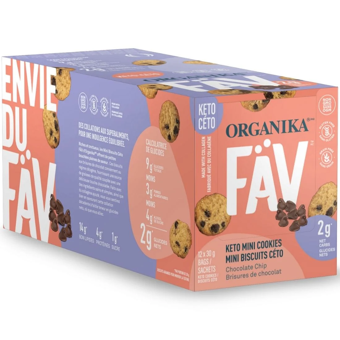 Organika FAV Keto Mini Cookies With Collagen (Gluten and Grain Free) - Image 3