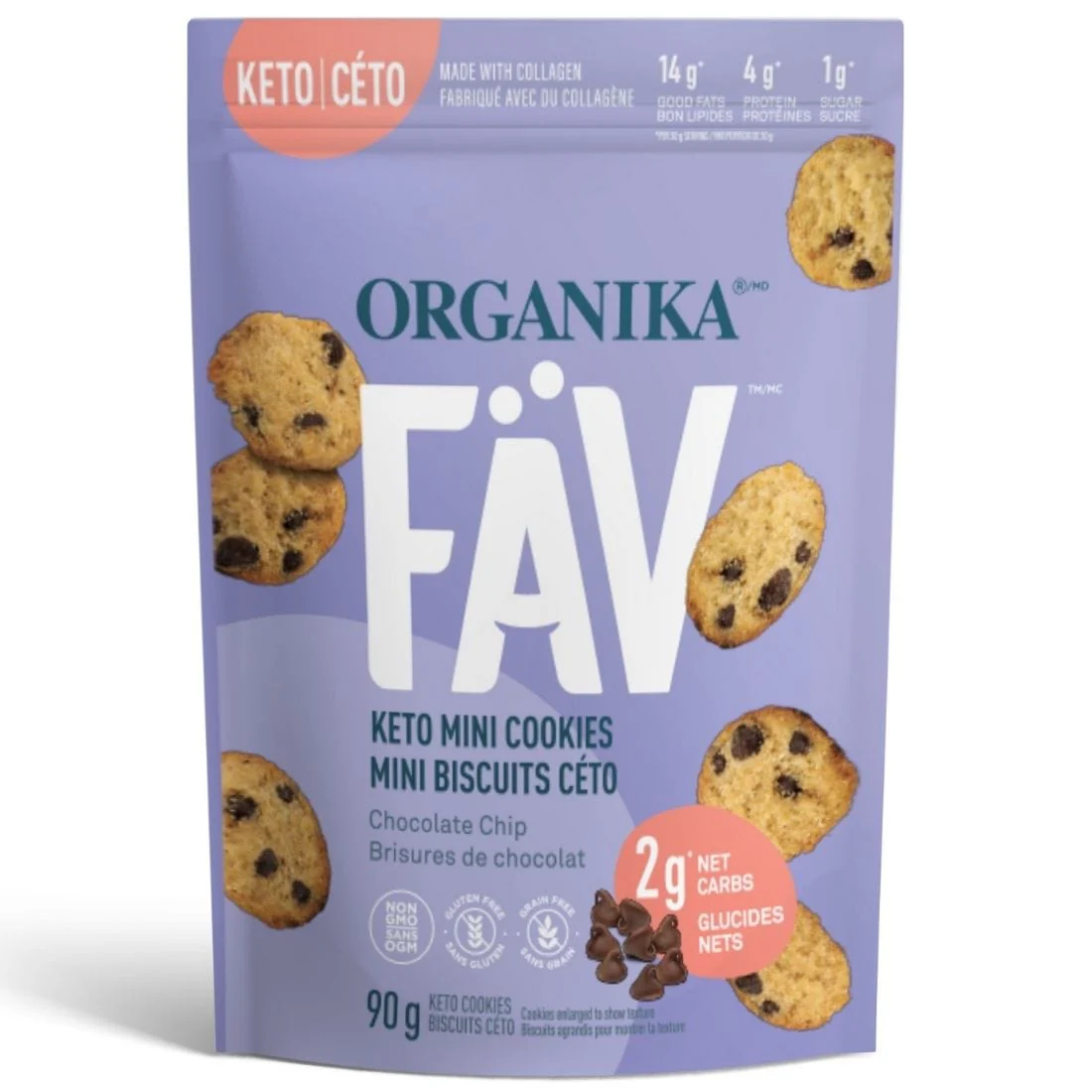 Organika FAV Keto Mini Cookies With Collagen (Gluten and Grain Free) - Image 5