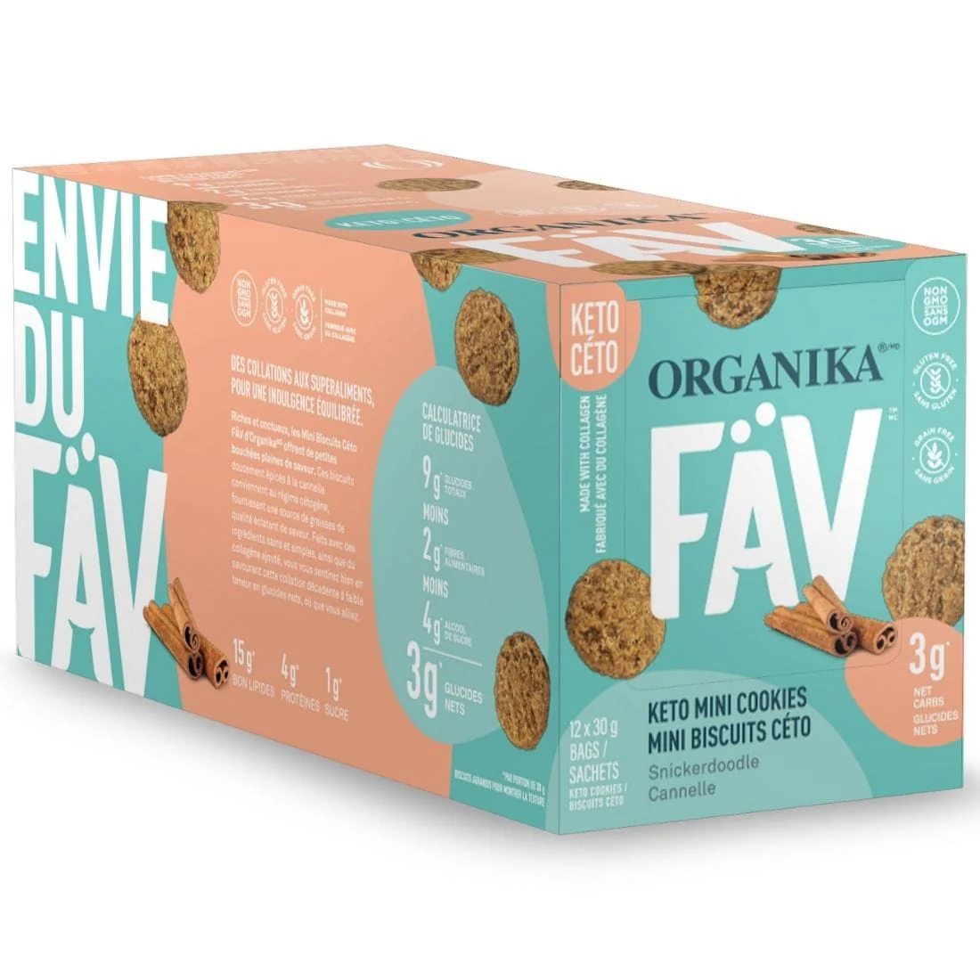 Organika FAV Keto Mini Cookies With Collagen (Gluten and Grain Free) - Image 9