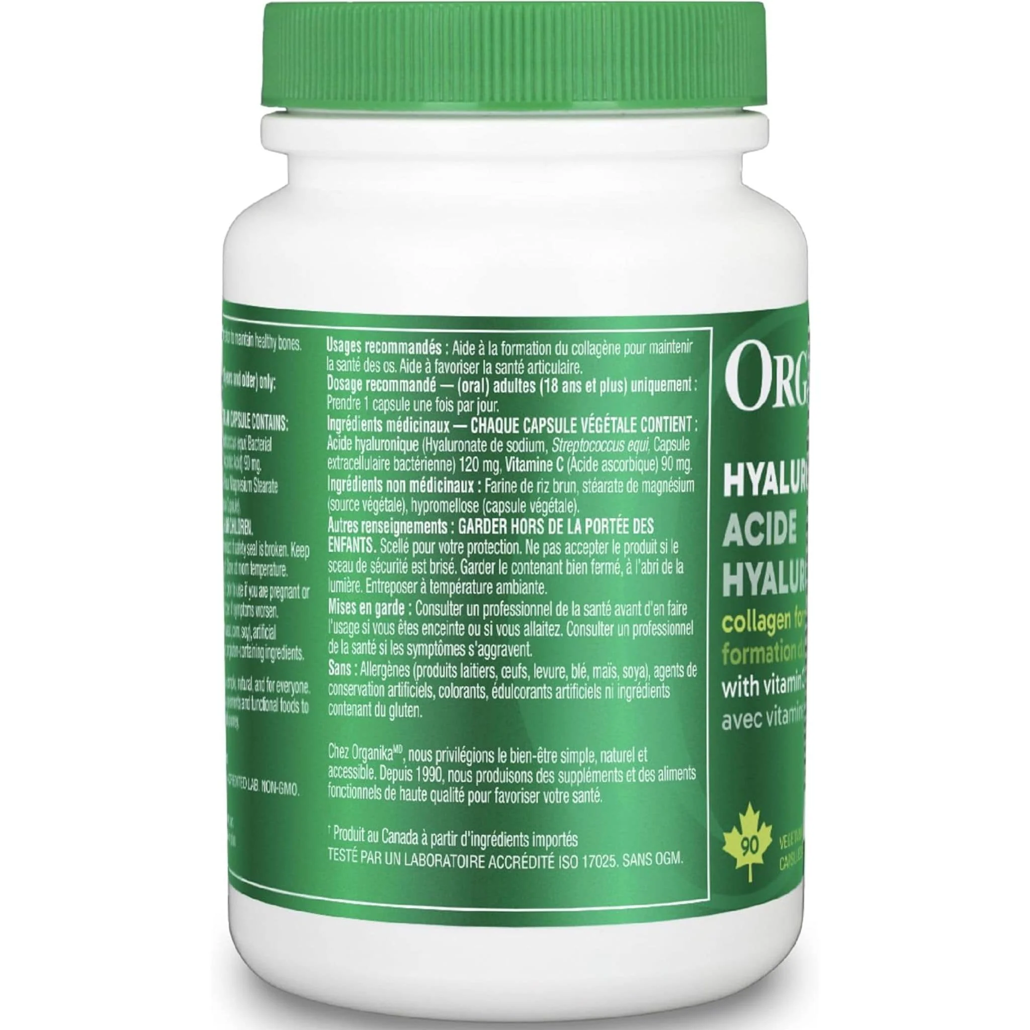 Organika Hyaluronic Acid with Vitamin C, 90 Capsules - Image 3