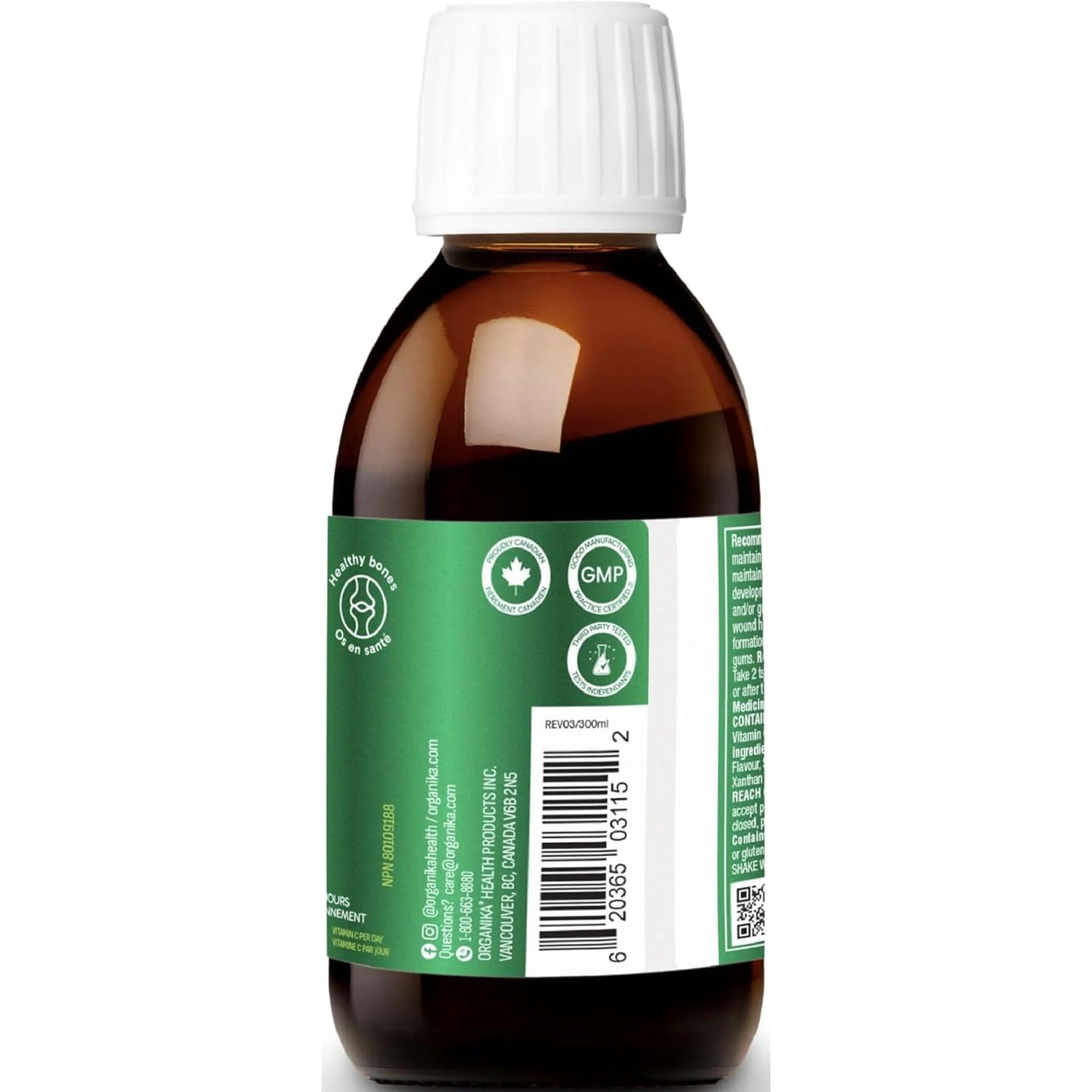 Organika Liquid Zinc & Vitamin C, 300ml - Image 2
