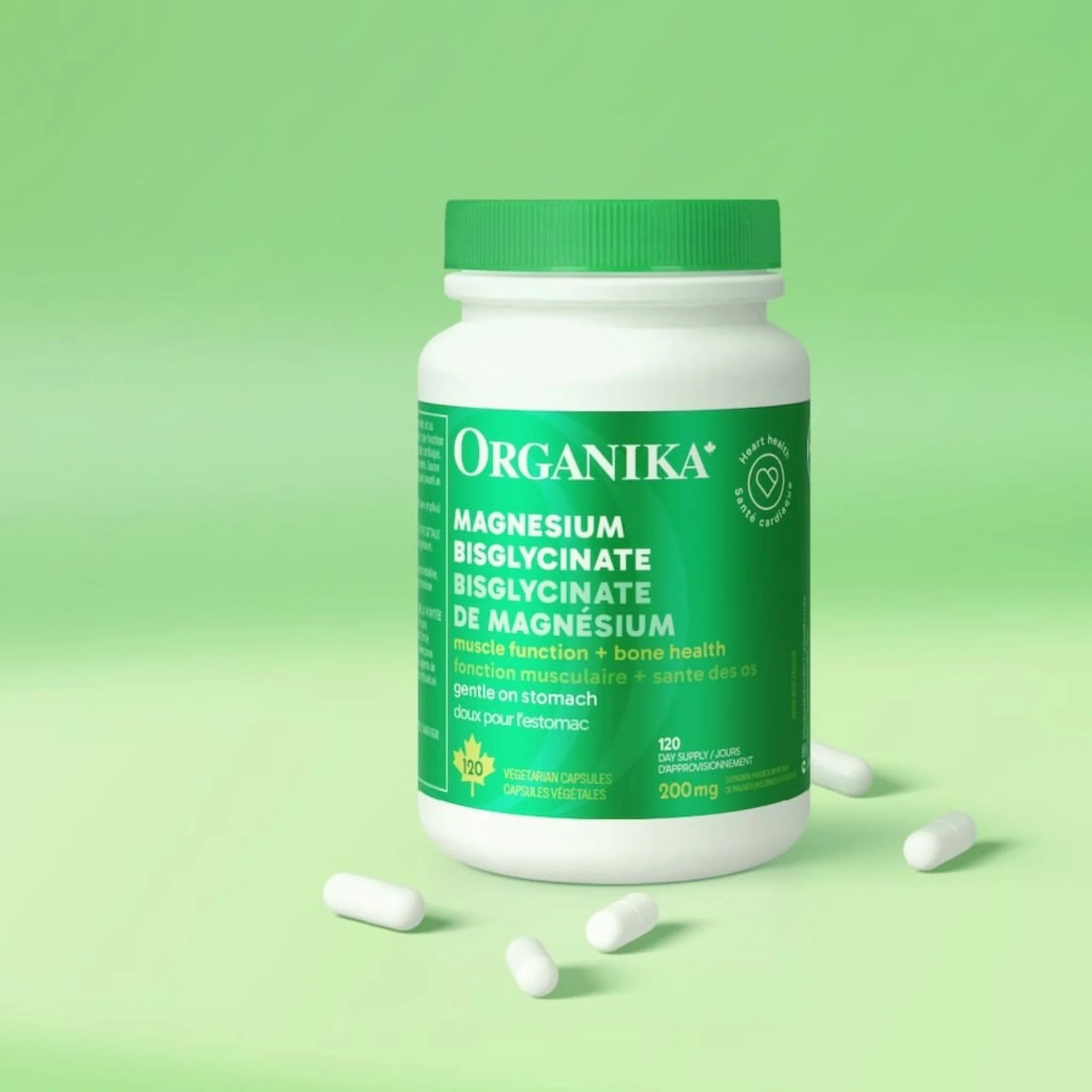 Organika Magnesium Bisglycinate 200mg, 120 Vegetarian Capsules - Image 11